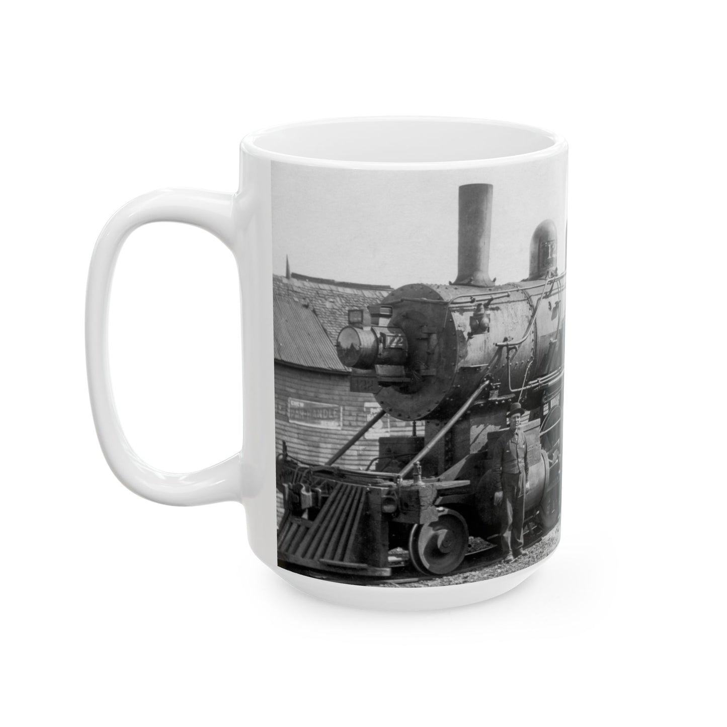 The Yard and Train Crew of Steam Locomotive 122 Pose for a Formal Portrait Against the Mighty Machine.