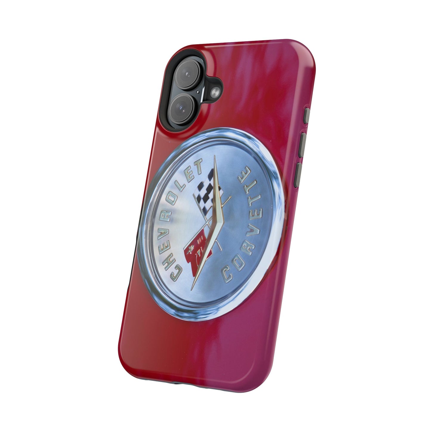 Car Enthusiast iPhone Case, Chevrolet Corvette Muscle Car Tough Case, Car Lover Accessories Gift, Custom Auto Logo Cover, Classic Vehicle