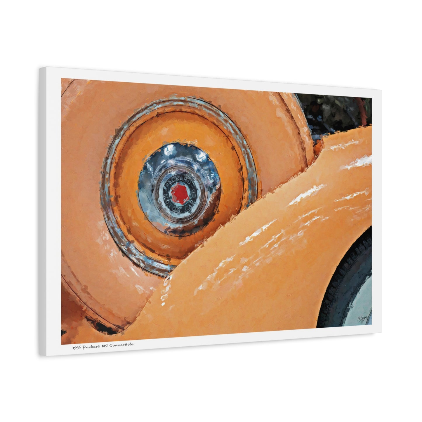 Canvas Print - 1936 Packard 120 Convertible Painting