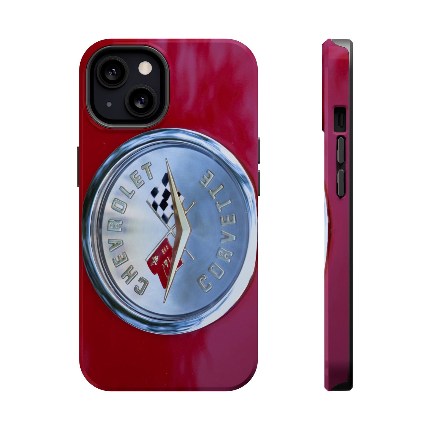 Car Enthusiast iPhone Case, Chevrolet Corvette Muscle Car Tough Case, Car Lover Accessories Gift, Custom Auto Logo Cover, Classic Vehicle