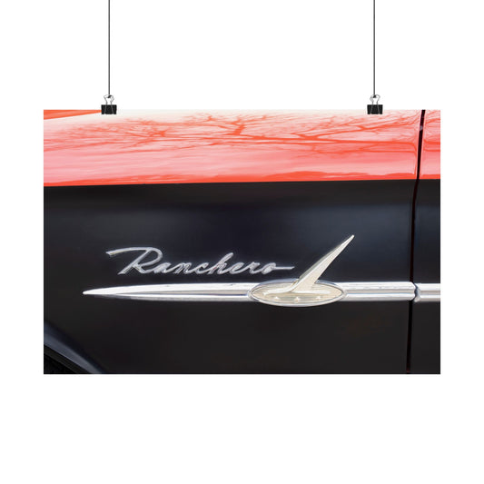 Vintage Ford Car Matte Horizontal Poster, Classic Car Art, Retro Wall Decor, Gift for Car Enthusiasts, Automotive Wall Art, Ranchero Decor