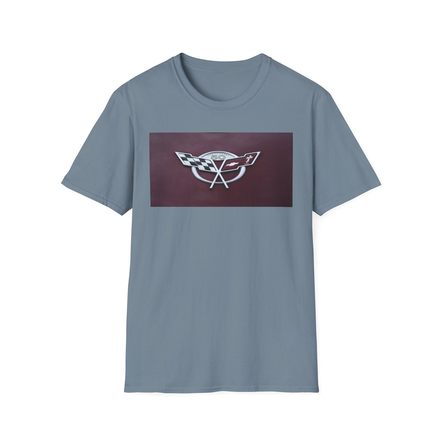 Corvette Stingray 50th Anniversary Classic Muscle Car Badge T-Shirt