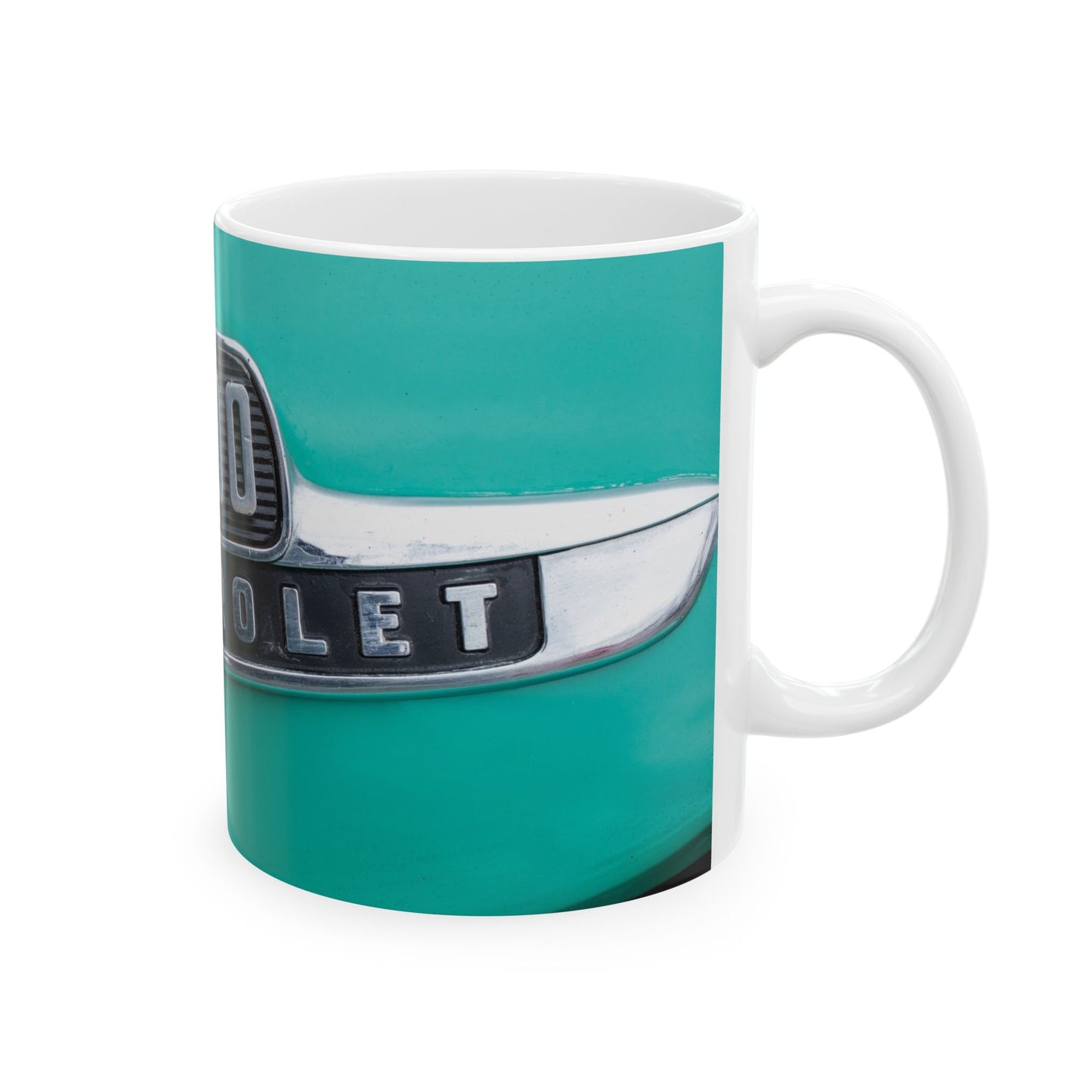 Chevrolet 3100 pickup truck classic car chrome logo for 11 or 15oz cups or mugs.