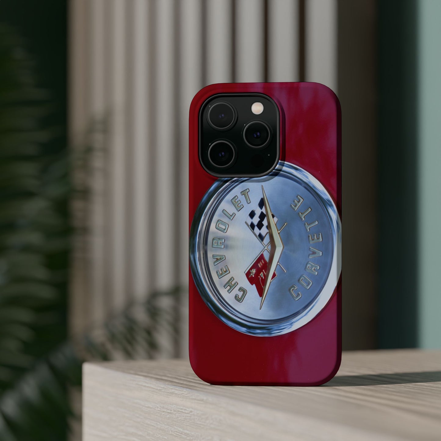 Car Enthusiast iPhone Case, Chevrolet Corvette Muscle Car Tough Case, Car Lover Accessories Gift, Custom Auto Logo Cover, Classic Vehicle