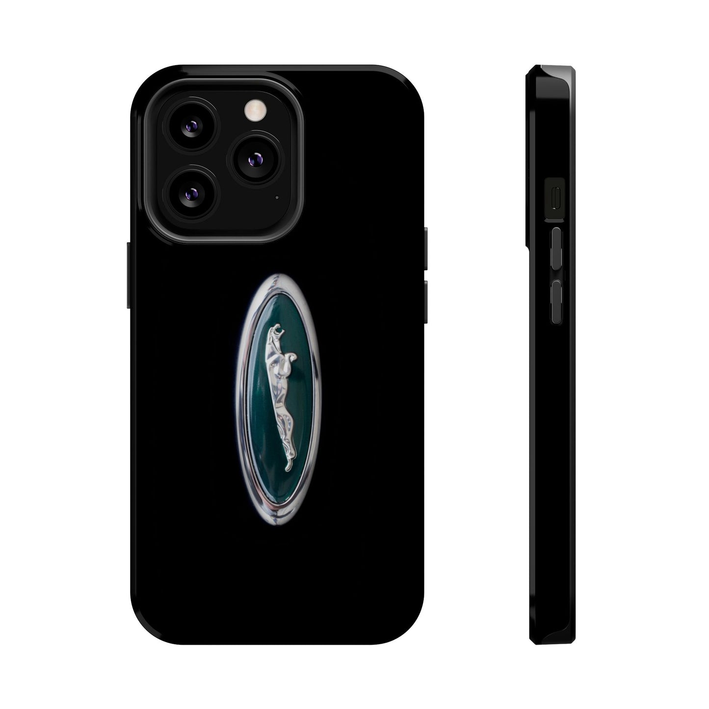 Magnetic Tough Cases, Classic Jaguar 'Leaper' Car Badge, Car Lover Gift, Protective iPhone Cover, Unique Design, Automotive Enthusiast