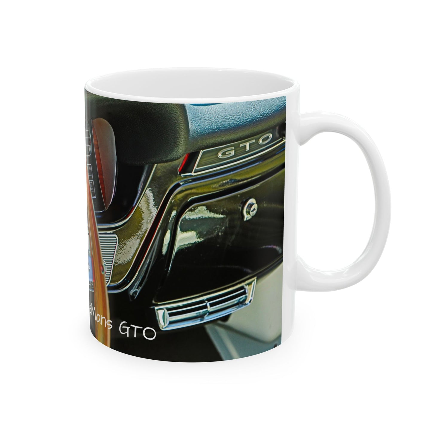 Vintage Muscle Car Ceramic Mug, 1965 Pontiac LeMans GTO Classic Car, Gift for Car Enthusiasts, Coffee Cup, Tea Mug, Gift for Him, Father's