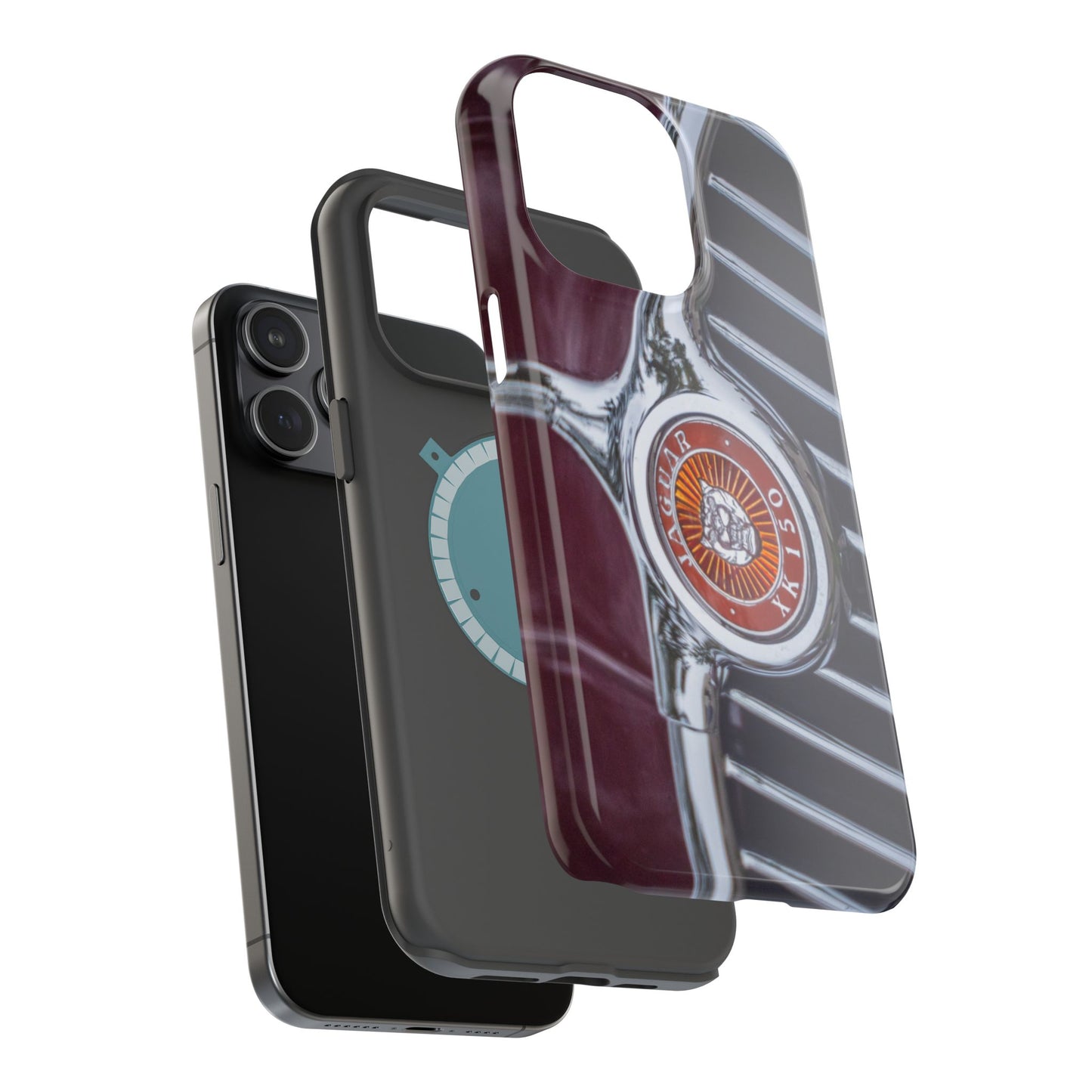 iPhone Cases, Jaguar XK 150 Sports Car Logo, Tough, Magnetic, Protective, Customizable, Car Lover Gift For Him, Father's Day