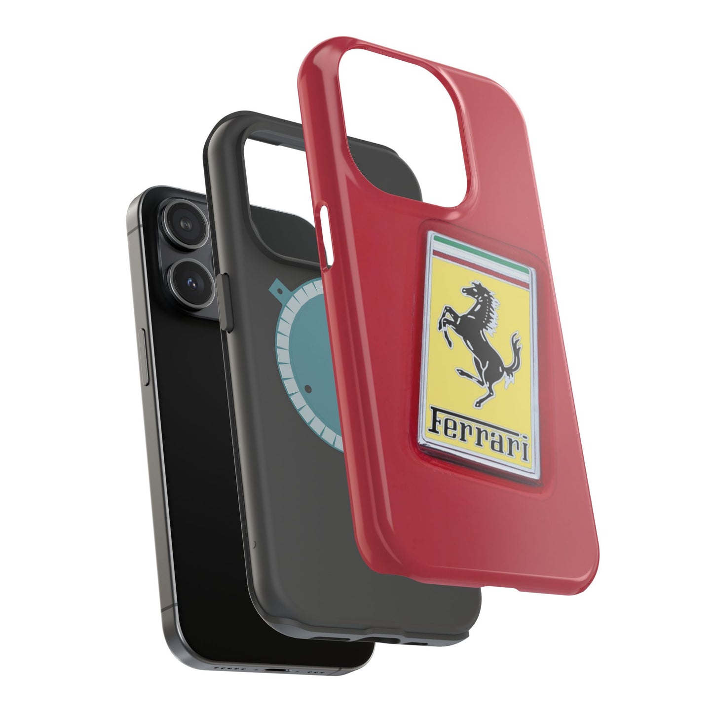 Magnetic iPhone Cases, Legendary Ferrari Badge Design, Tough Phone Case, Protective Cover, Custom Smartphone Shell, Unique Mobile Accessory