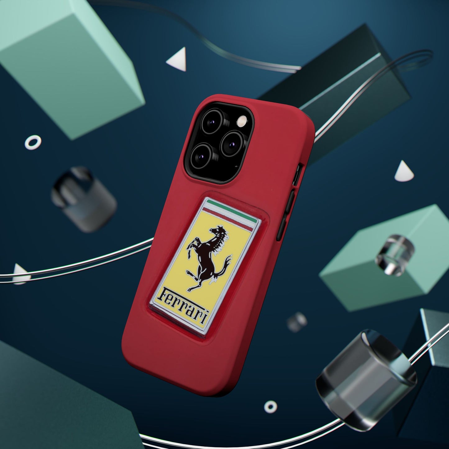 Magnetic iPhone Cases, Legendary Ferrari Badge Design, Tough Phone Case, Protective Cover, Custom Smartphone Shell, Unique Mobile Accessory