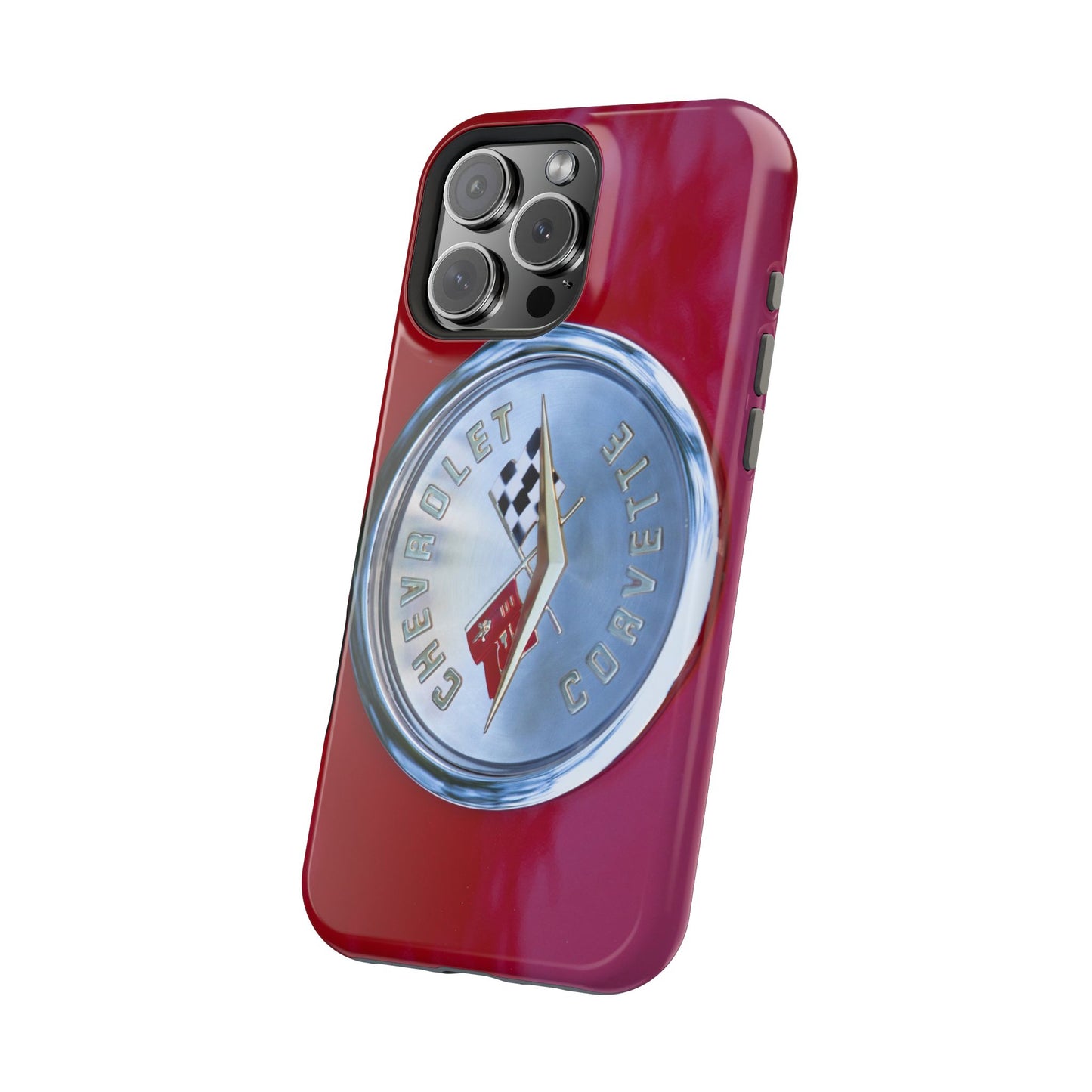 Car Enthusiast iPhone Case, Chevrolet Corvette Muscle Car Tough Case, Car Lover Accessories Gift, Custom Auto Logo Cover, Classic Vehicle