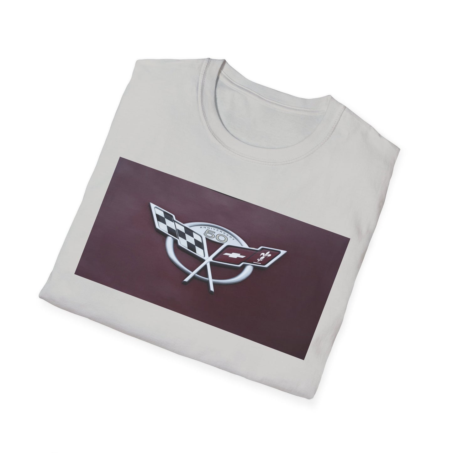 Corvette Stingray 50th Anniversary Classic Muscle Car Badge T-Shirt