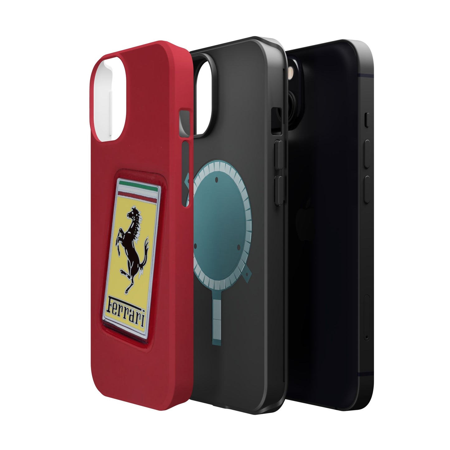Magnetic iPhone Cases, Legendary Ferrari Badge Design, Tough Phone Case, Protective Cover, Custom Smartphone Shell, Unique Mobile Accessory