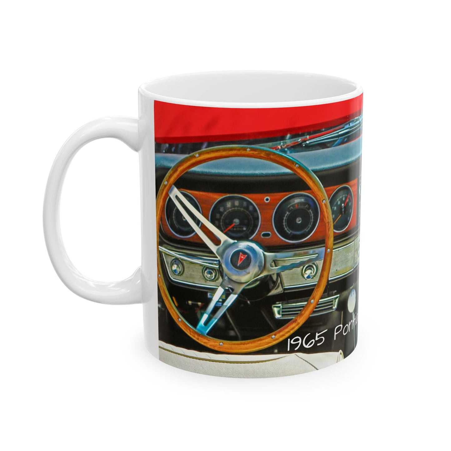 Muscle Car Ceramic Mug, 1965 Pontiac LeMans GTO, Coffee Cup, Gift for Car Enthusiast, Hot Rod Lover, Vintage Vehicle Collector, Father's Day