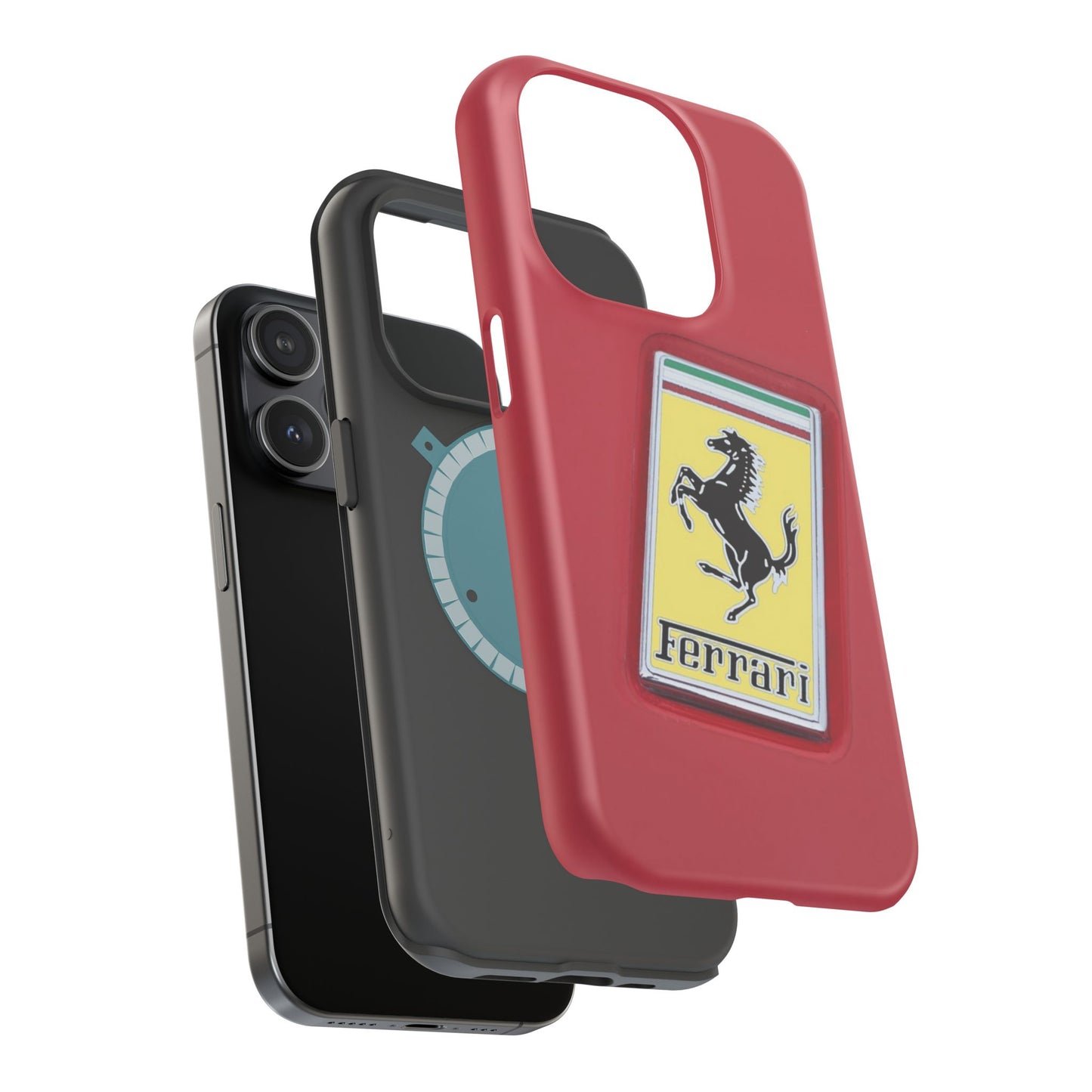 Magnetic iPhone Cases, Legendary Ferrari Badge Design, Tough Phone Case, Protective Cover, Custom Smartphone Shell, Unique Mobile Accessory