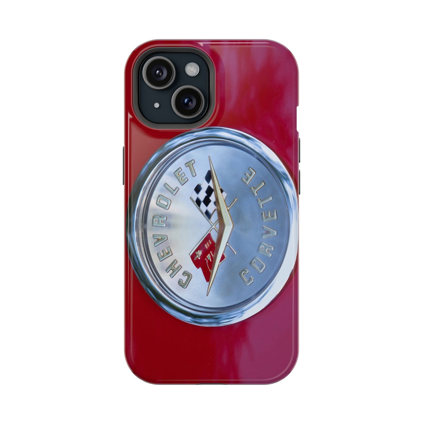 Car Enthusiast iPhone Case, Chevrolet Corvette Muscle Car Tough Case, Car Lover Accessories Gift, Custom Auto Logo Cover, Classic Vehicle