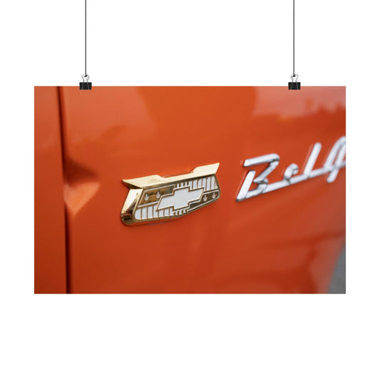 Vintage Chevy Bel Air Poster, Classic Car Enthusiast Art, Retro Home Decor, Matte Print for Garage, Gift for Him, Automobile Wall Art