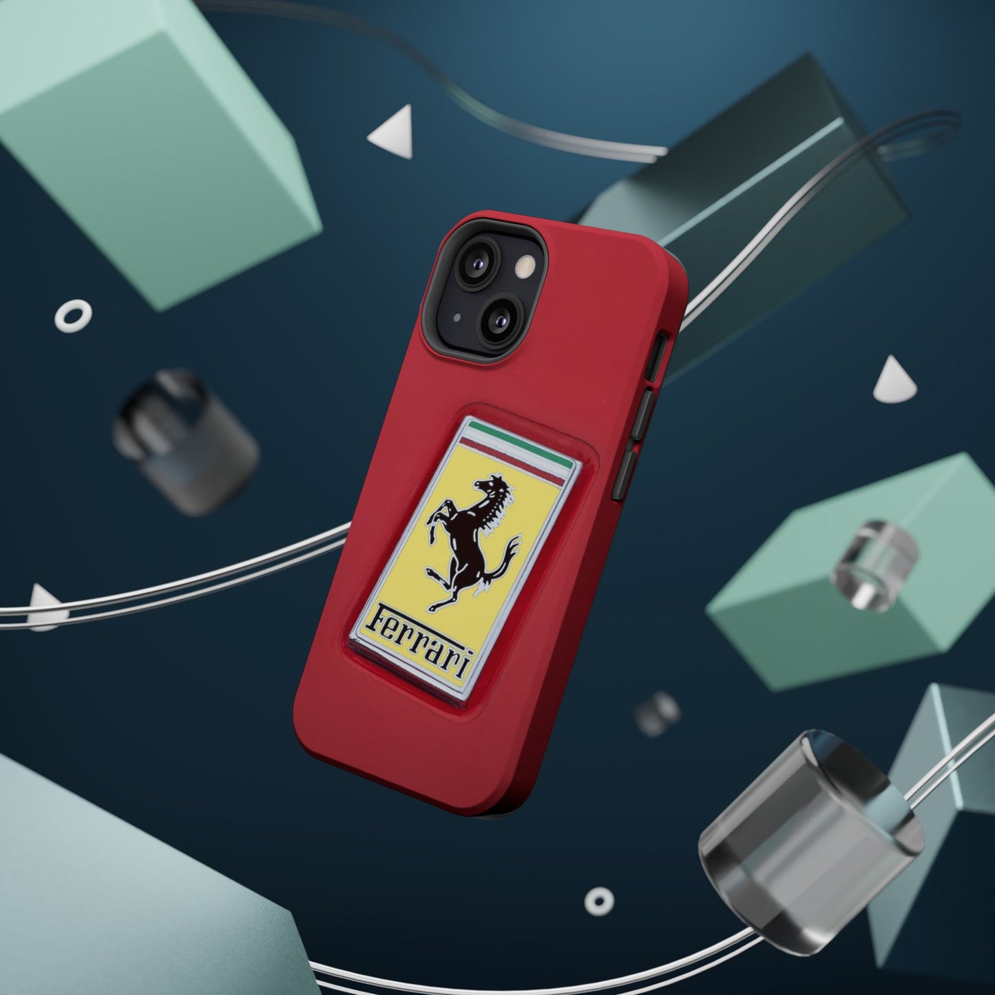 Magnetic iPhone Cases, Legendary Ferrari Badge Design, Tough Phone Case, Protective Cover, Custom Smartphone Shell, Unique Mobile Accessory