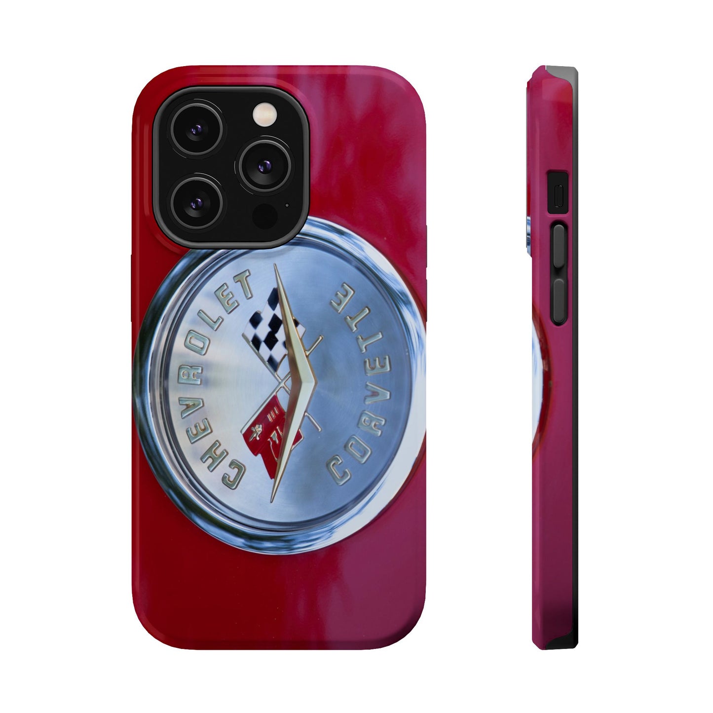 Car Enthusiast iPhone Case, Chevrolet Corvette Muscle Car Tough Case, Car Lover Accessories Gift, Custom Auto Logo Cover, Classic Vehicle