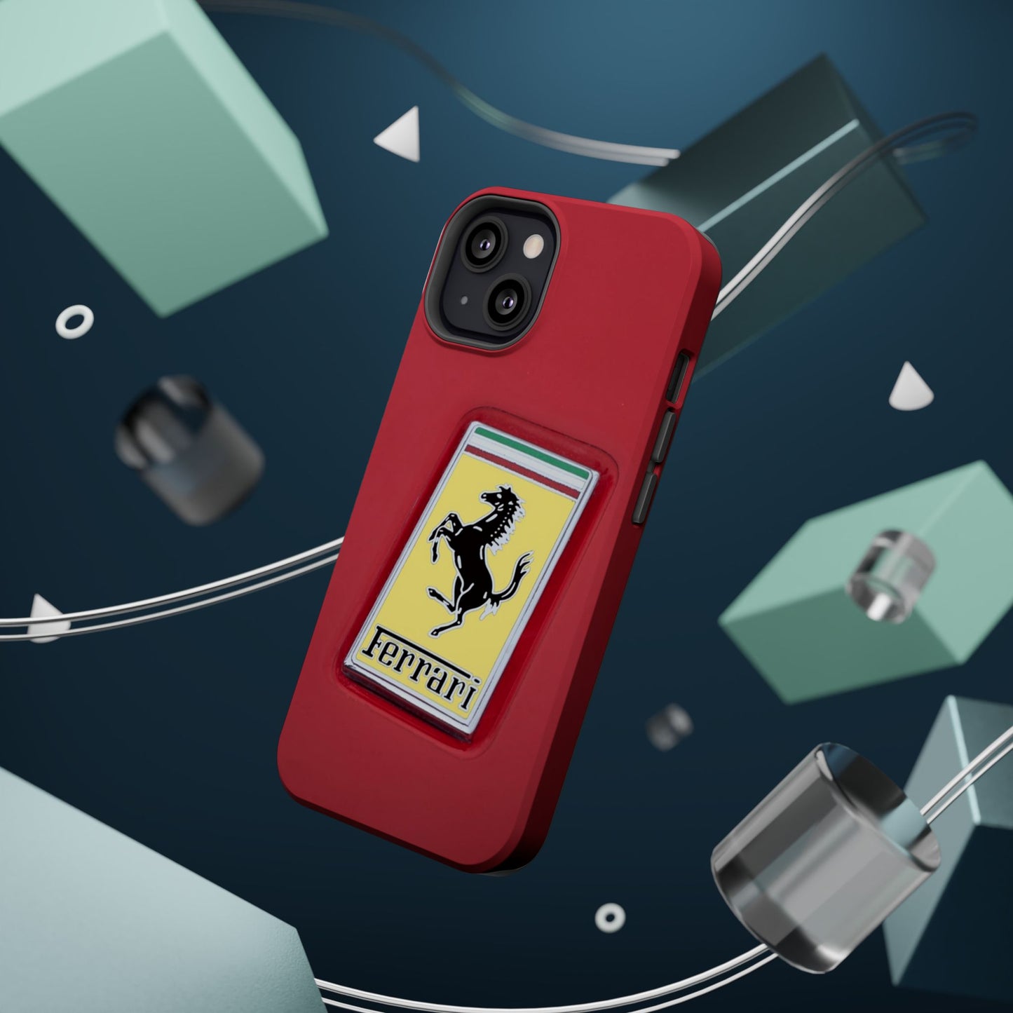 Magnetic iPhone Cases, Legendary Ferrari Badge Design, Tough Phone Case, Protective Cover, Custom Smartphone Shell, Unique Mobile Accessory
