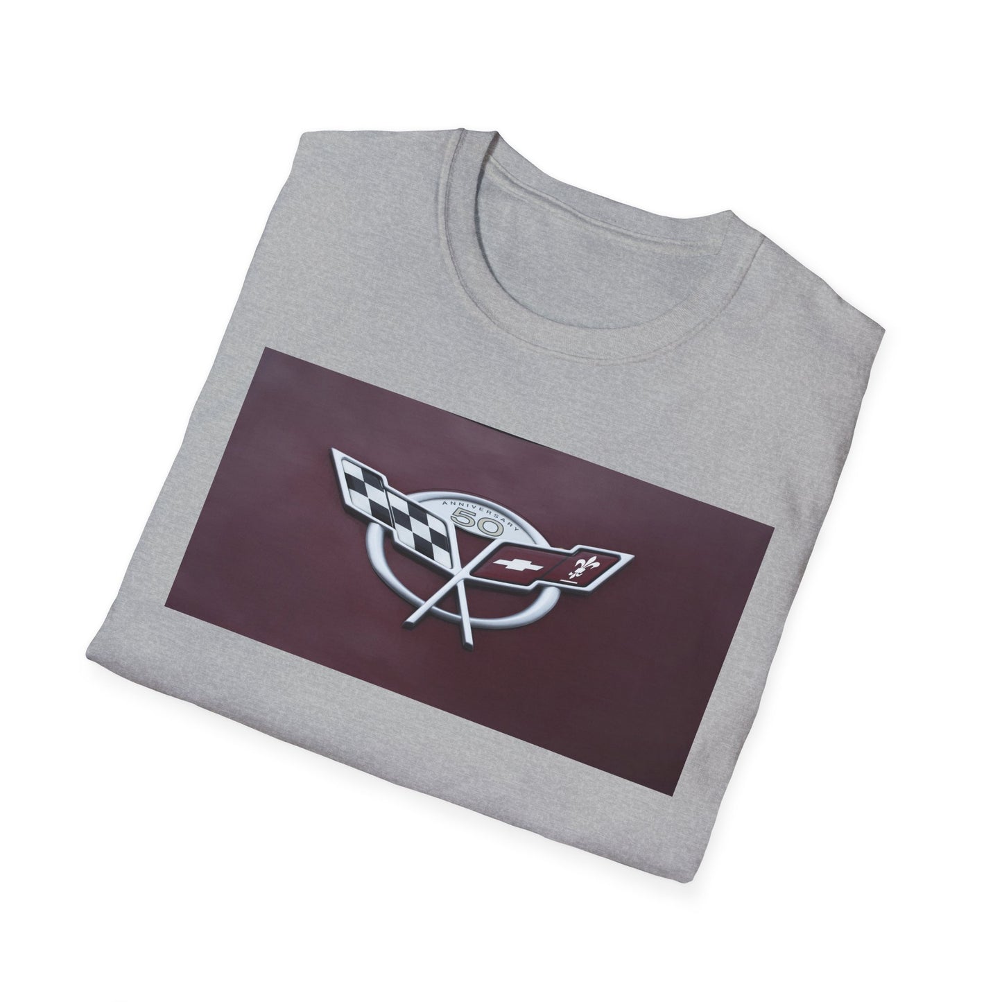 Corvette Stingray 50th Anniversary Classic Muscle Car Badge T-Shirt