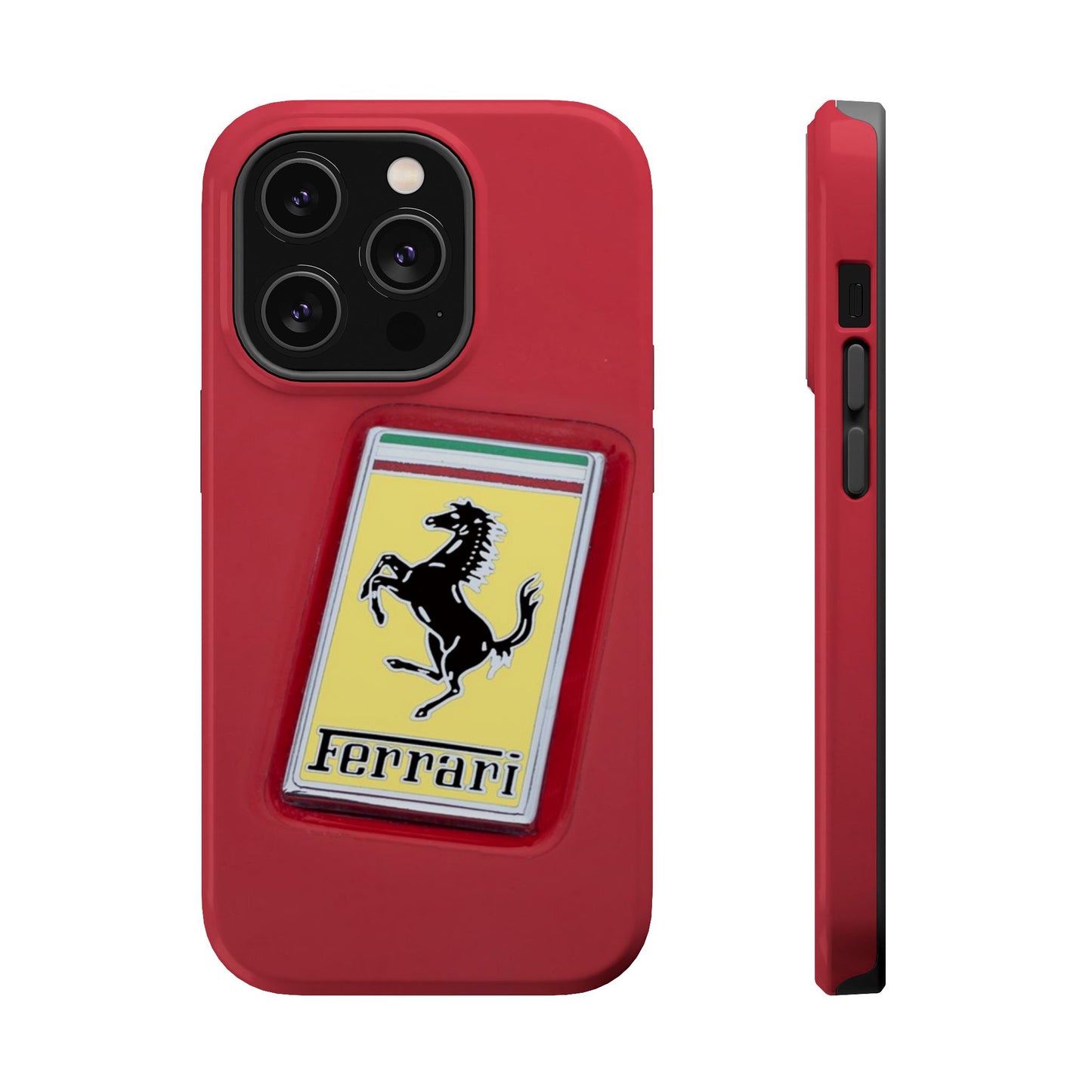 Magnetic iPhone Cases, Legendary Ferrari Badge Design, Tough Phone Case, Protective Cover, Custom Smartphone Shell, Unique Mobile Accessory