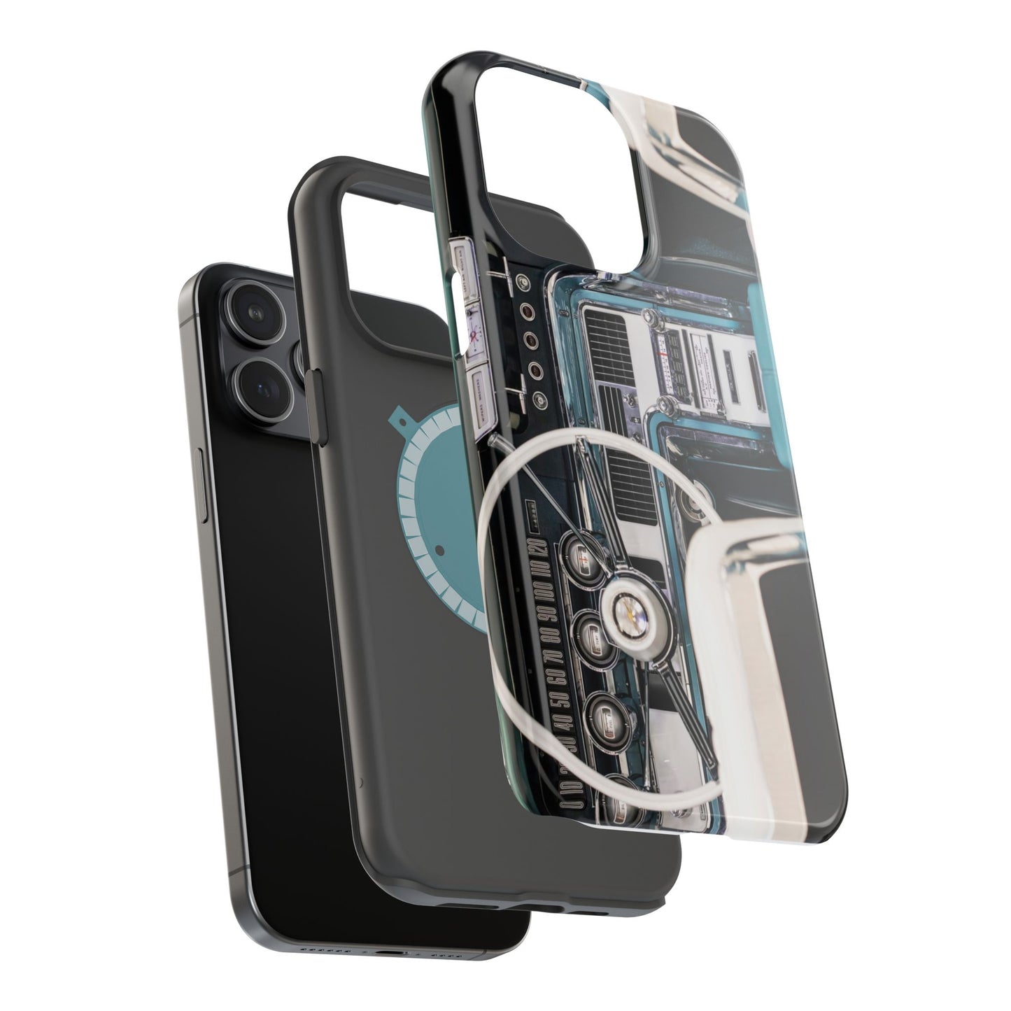 Vintage Car Dashboard Magnetic Tough Cases, 1964 Ford Thunderbird Phone Case, Automotive Gift, Car Lover Gift, Retro Auto Accessories, Car