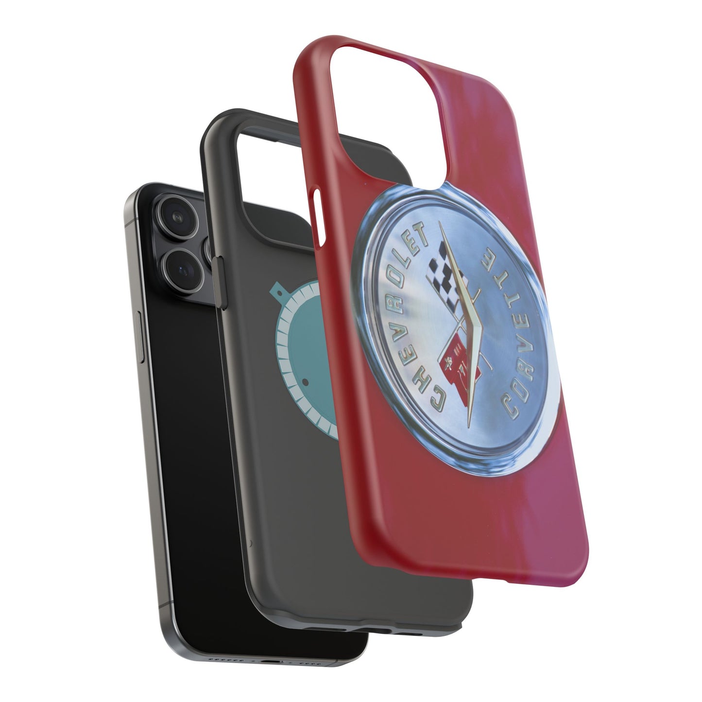 Car Enthusiast iPhone Case, Chevrolet Corvette Muscle Car Tough Case, Car Lover Accessories Gift, Custom Auto Logo Cover, Classic Vehicle