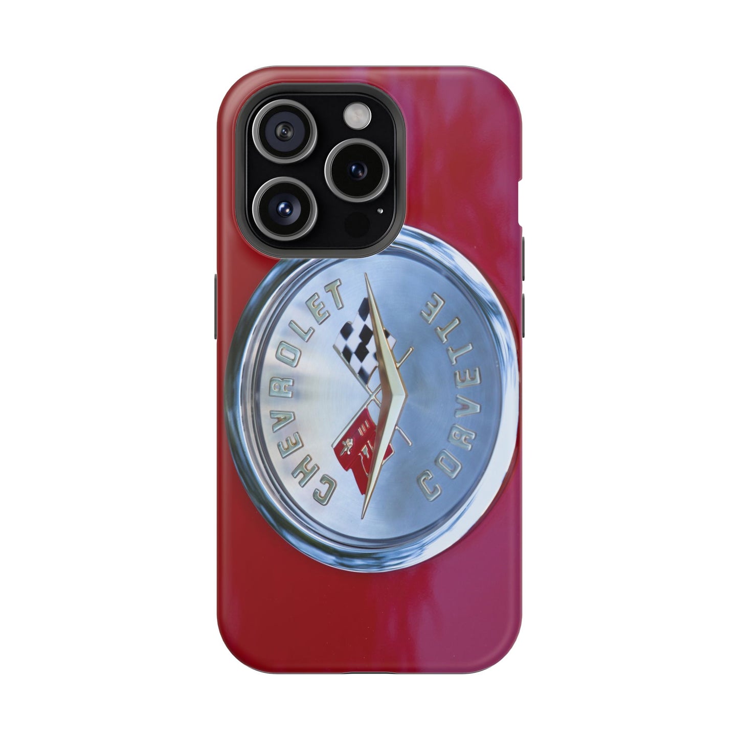 Car Enthusiast iPhone Case, Chevrolet Corvette Muscle Car Tough Case, Car Lover Accessories Gift, Custom Auto Logo Cover, Classic Vehicle