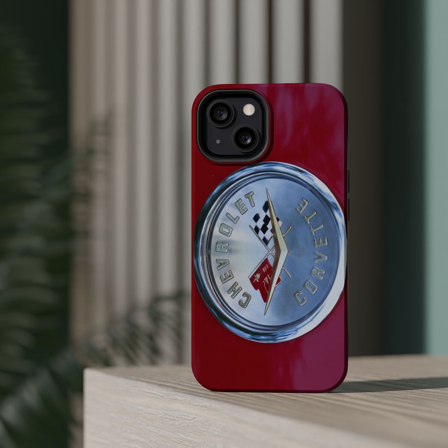 Car Enthusiast iPhone Case, Chevrolet Corvette Muscle Car Tough Case, Car Lover Accessories Gift, Custom Auto Logo Cover, Classic Vehicle