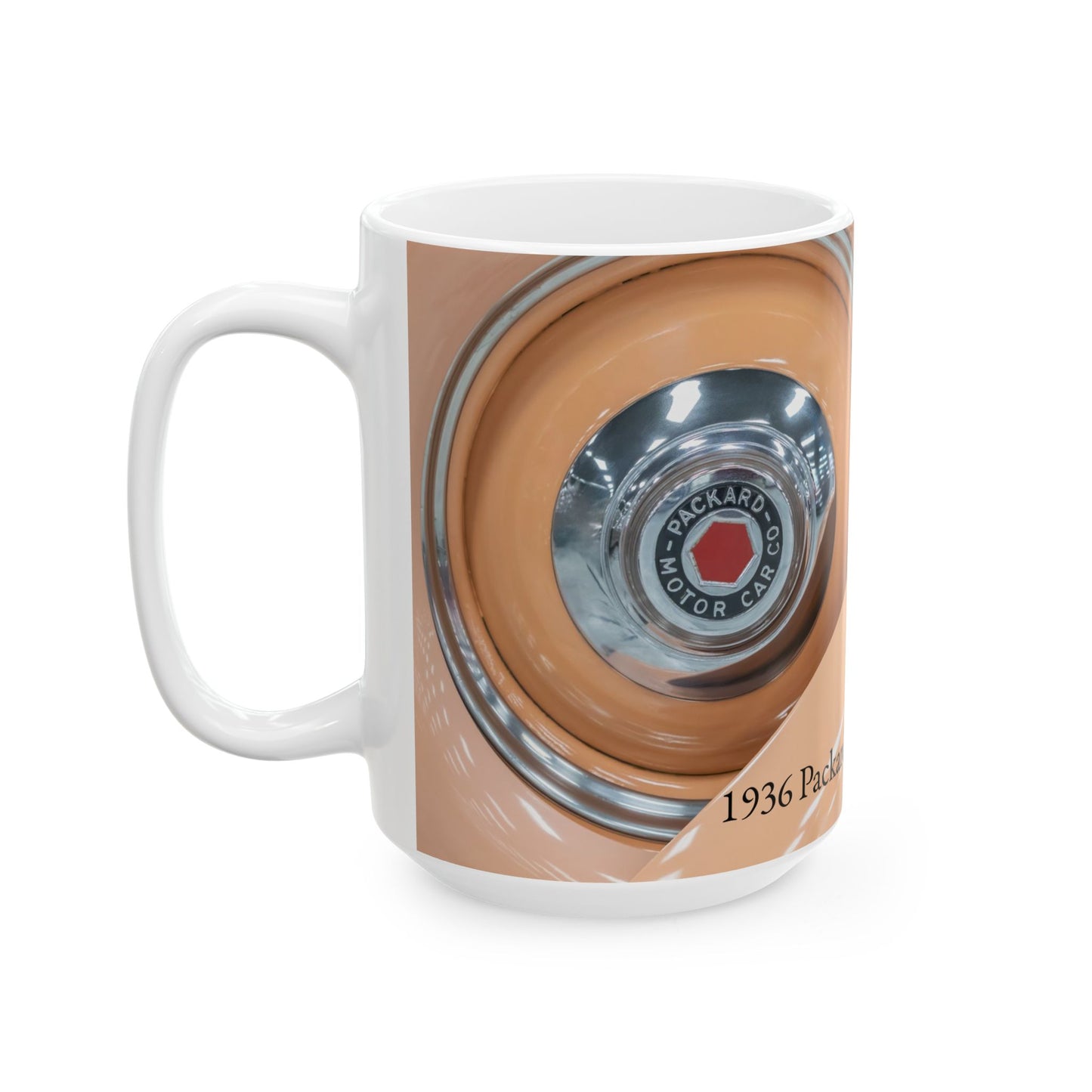 Classic Car Ceramic Mug, Vintage Automobile Gift, Antique Vehicle Coffee Cup, Retro Car Enthusiast Tea Mug, 1936 Packard Gift, Unique Car