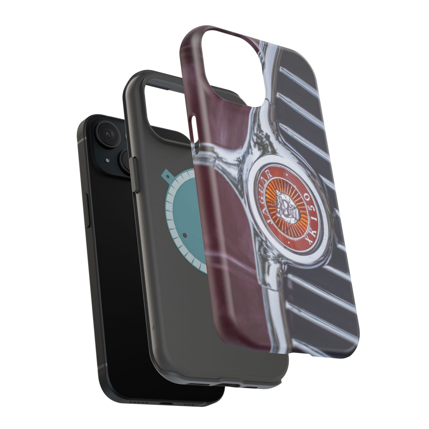 iPhone Cases, Jaguar XK 150 Sports Car Logo, Tough, Magnetic, Protective, Customizable, Car Lover Gift For Him, Father's Day