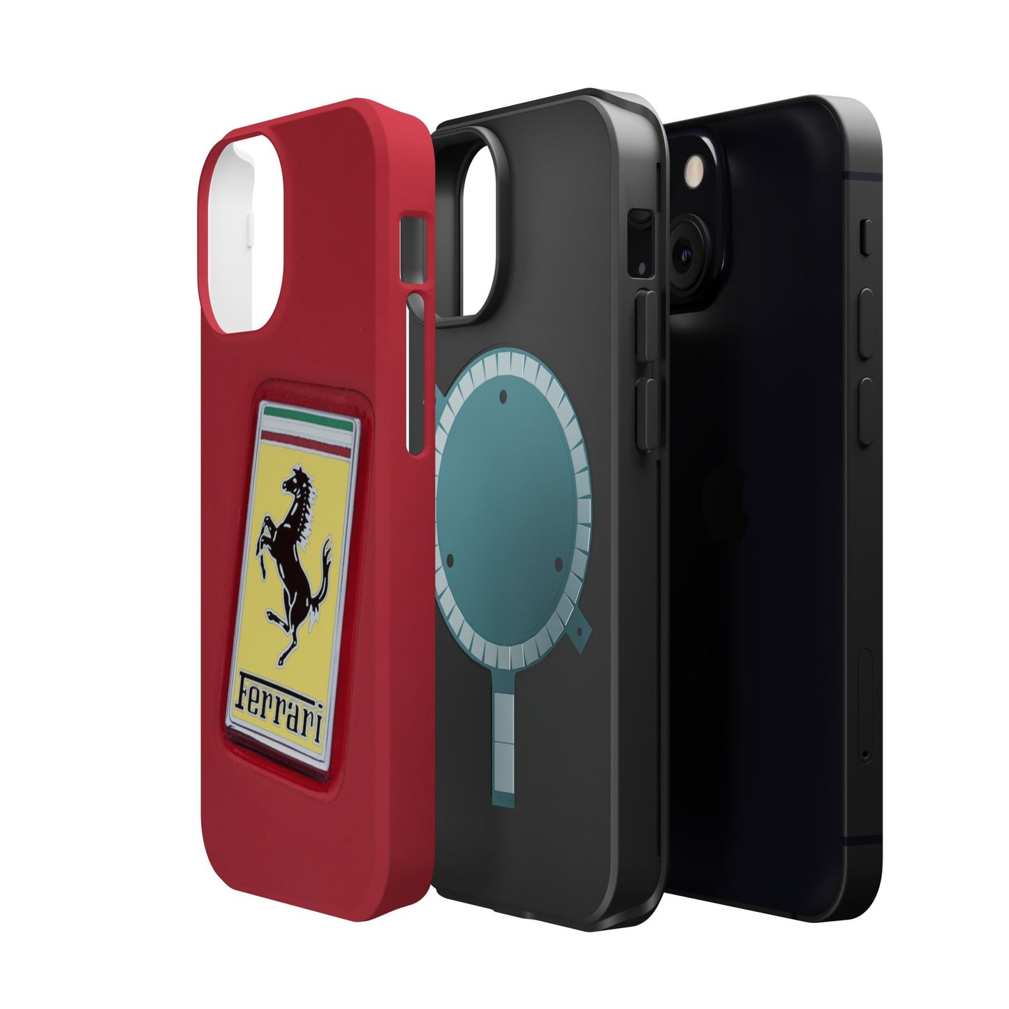 Magnetic iPhone Cases, Legendary Ferrari Badge Design, Tough Phone Case, Protective Cover, Custom Smartphone Shell, Unique Mobile Accessory