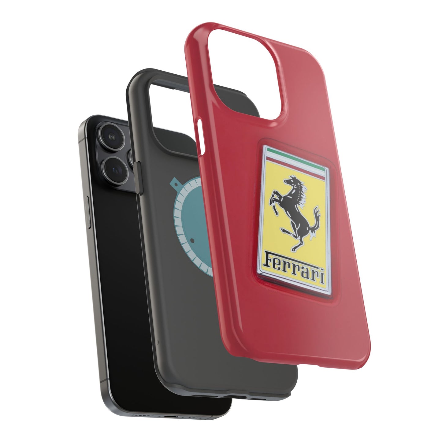 Magnetic iPhone Cases, Legendary Ferrari Badge Design, Tough Phone Case, Protective Cover, Custom Smartphone Shell, Unique Mobile Accessory