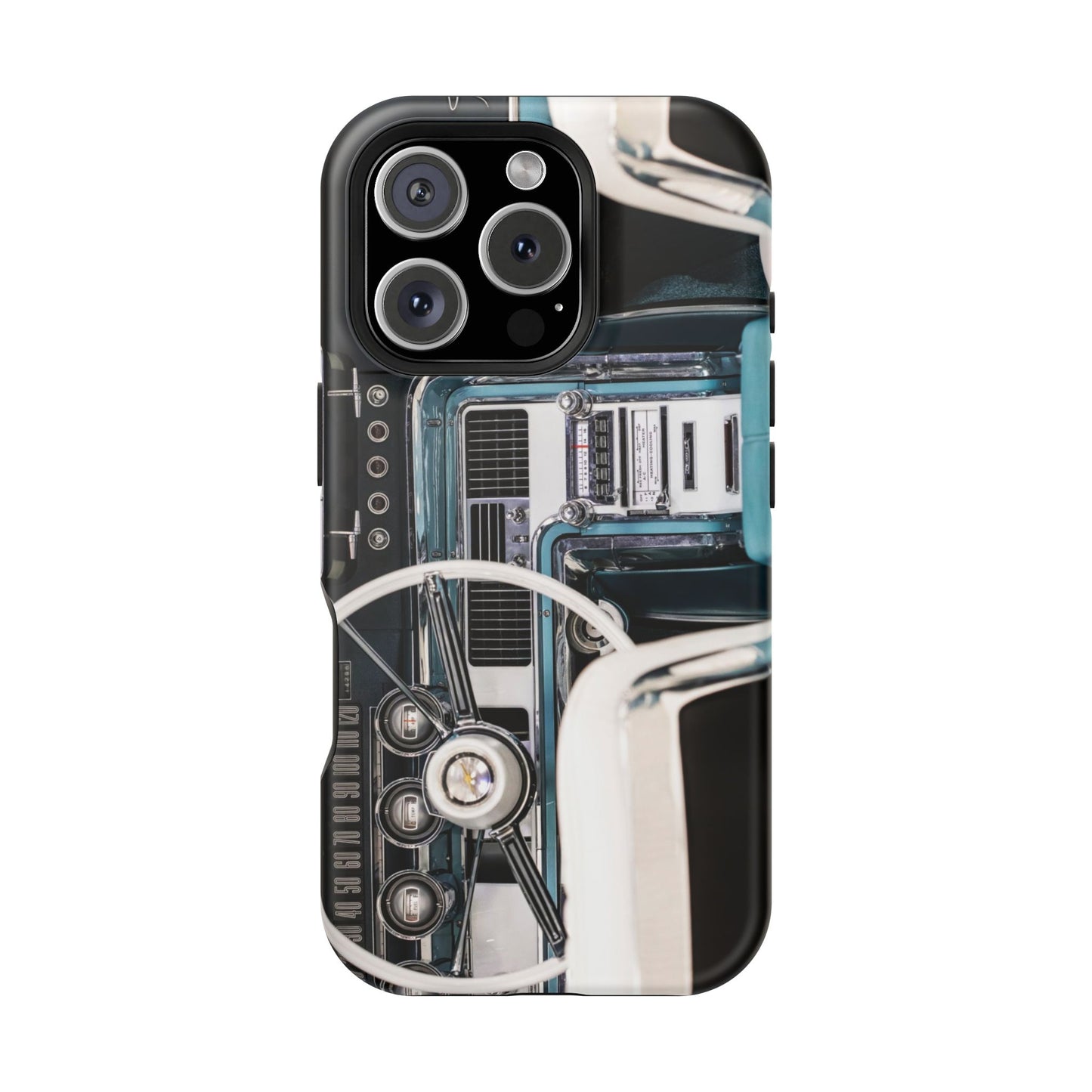 Vintage Car Dashboard Magnetic Tough Cases, 1964 Ford Thunderbird Phone Case, Automotive Gift, Car Lover Gift, Retro Auto Accessories, Car