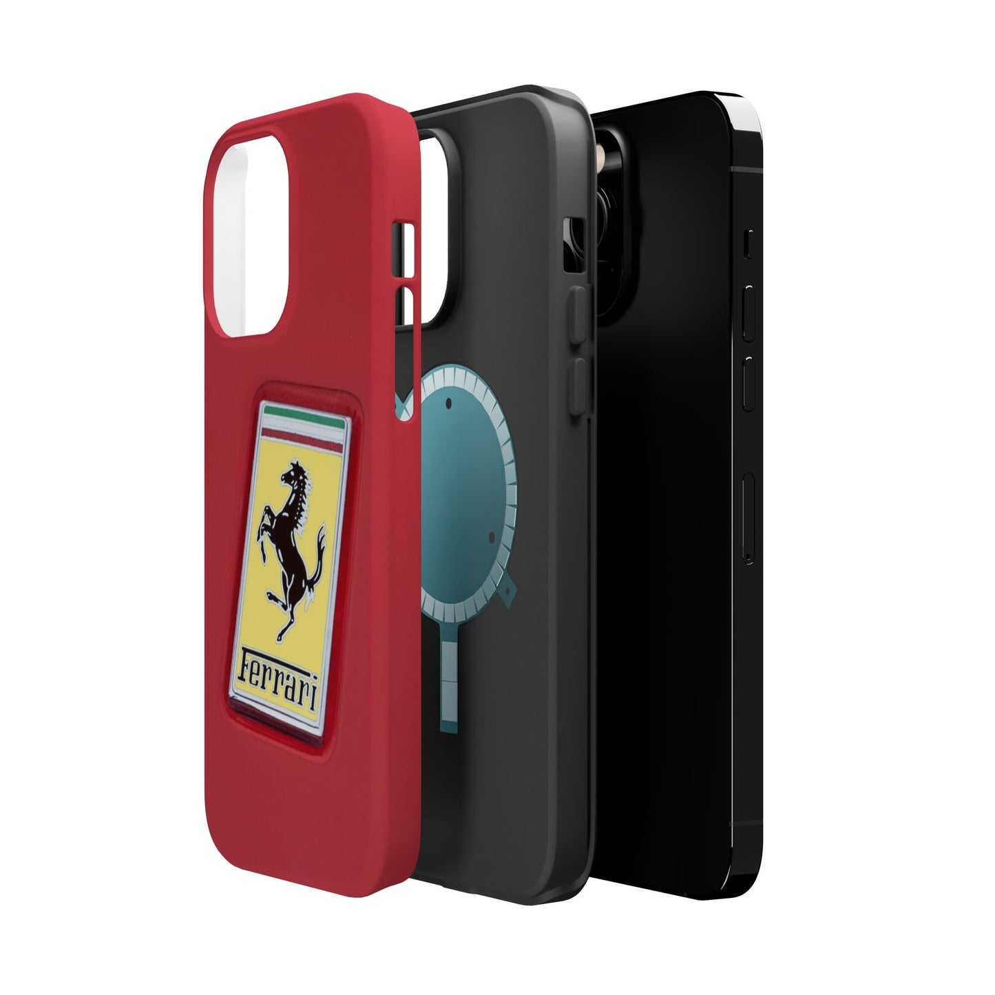 Magnetic iPhone Cases, Legendary Ferrari Badge Design, Tough Phone Case, Protective Cover, Custom Smartphone Shell, Unique Mobile Accessory
