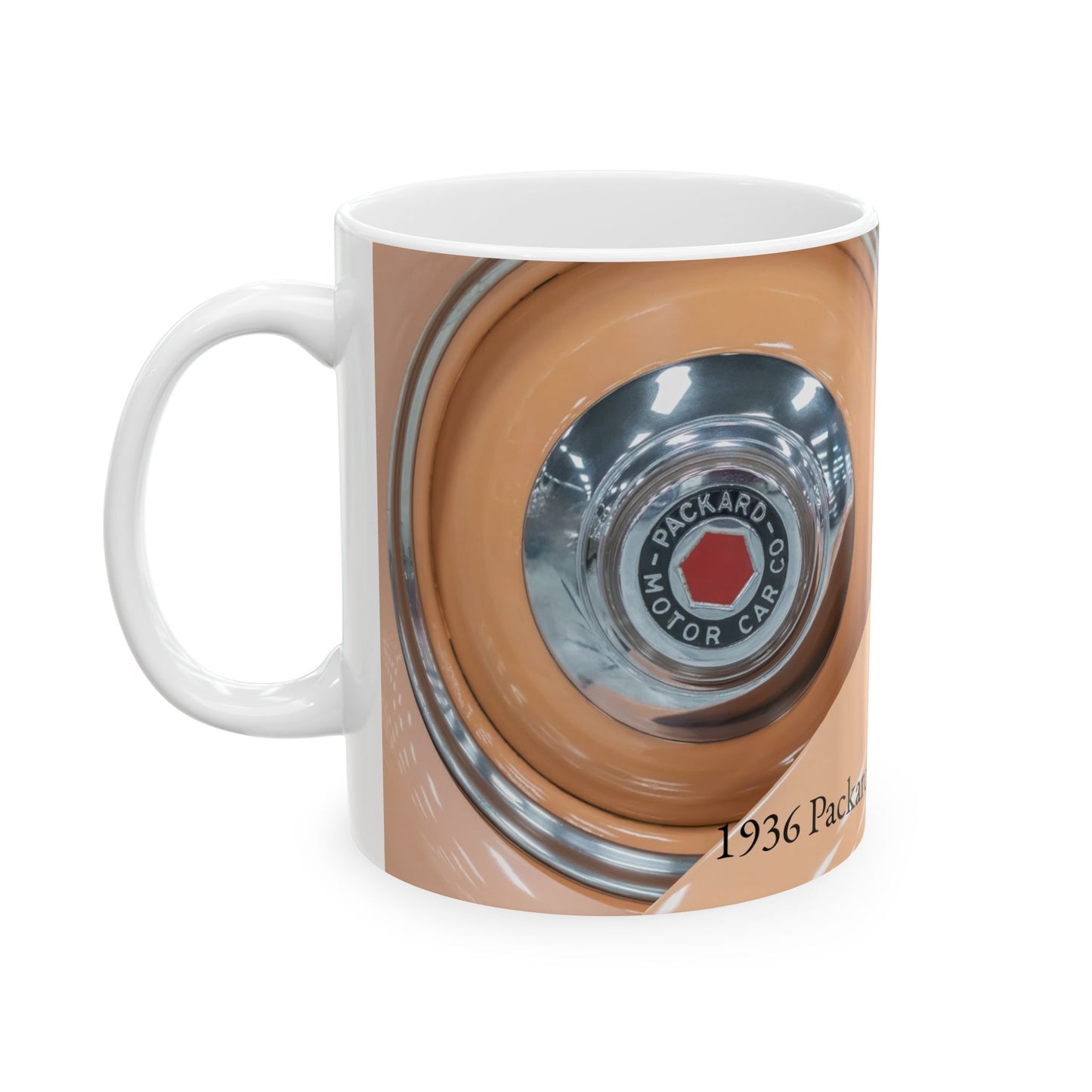 Classic Car Ceramic Mug, Vintage Automobile Gift, Antique Vehicle Coffee Cup, Retro Car Enthusiast Tea Mug, 1936 Packard Gift, Unique Car
