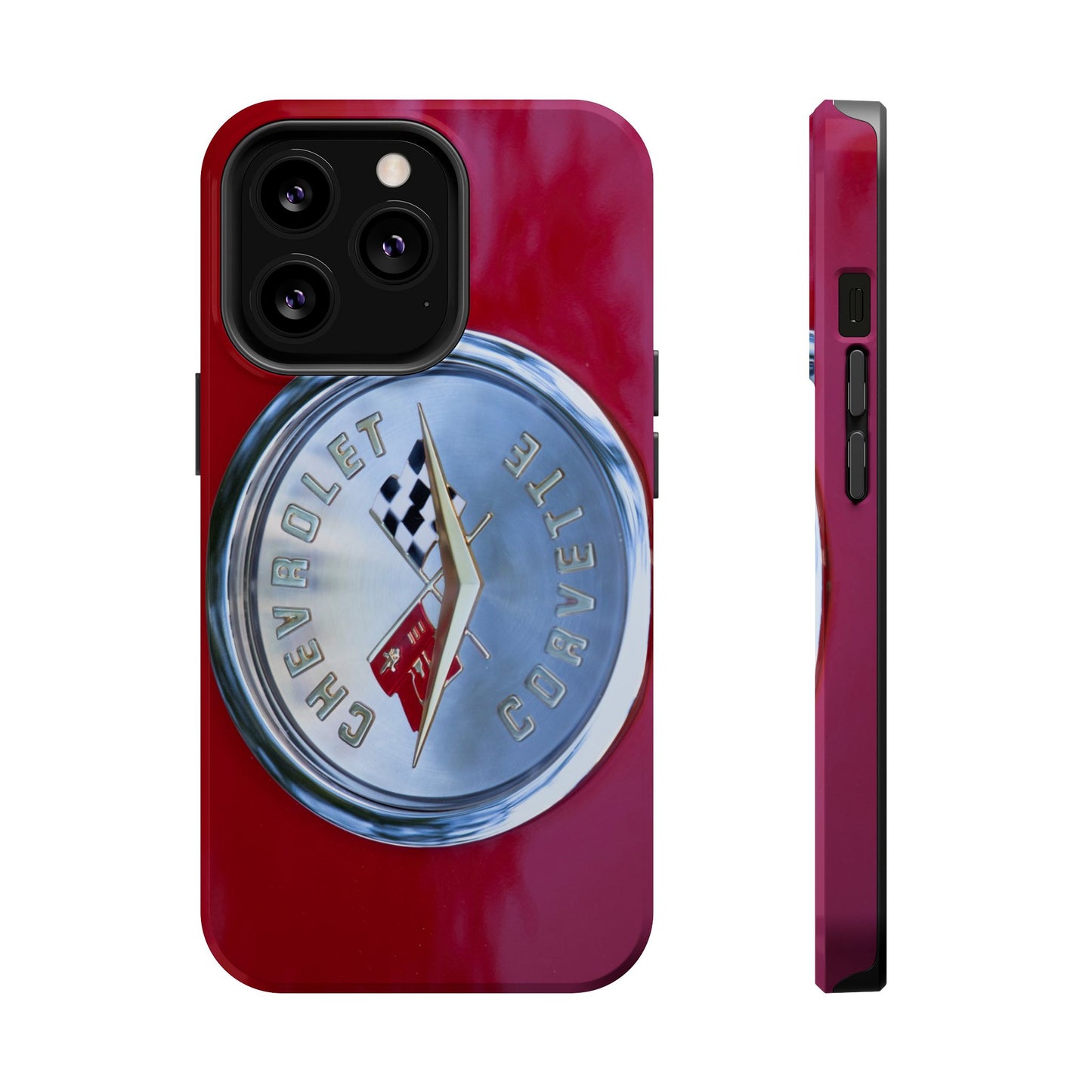 Car Enthusiast iPhone Case, Chevrolet Corvette Muscle Car Tough Case, Car Lover Accessories Gift, Custom Auto Logo Cover, Classic Vehicle