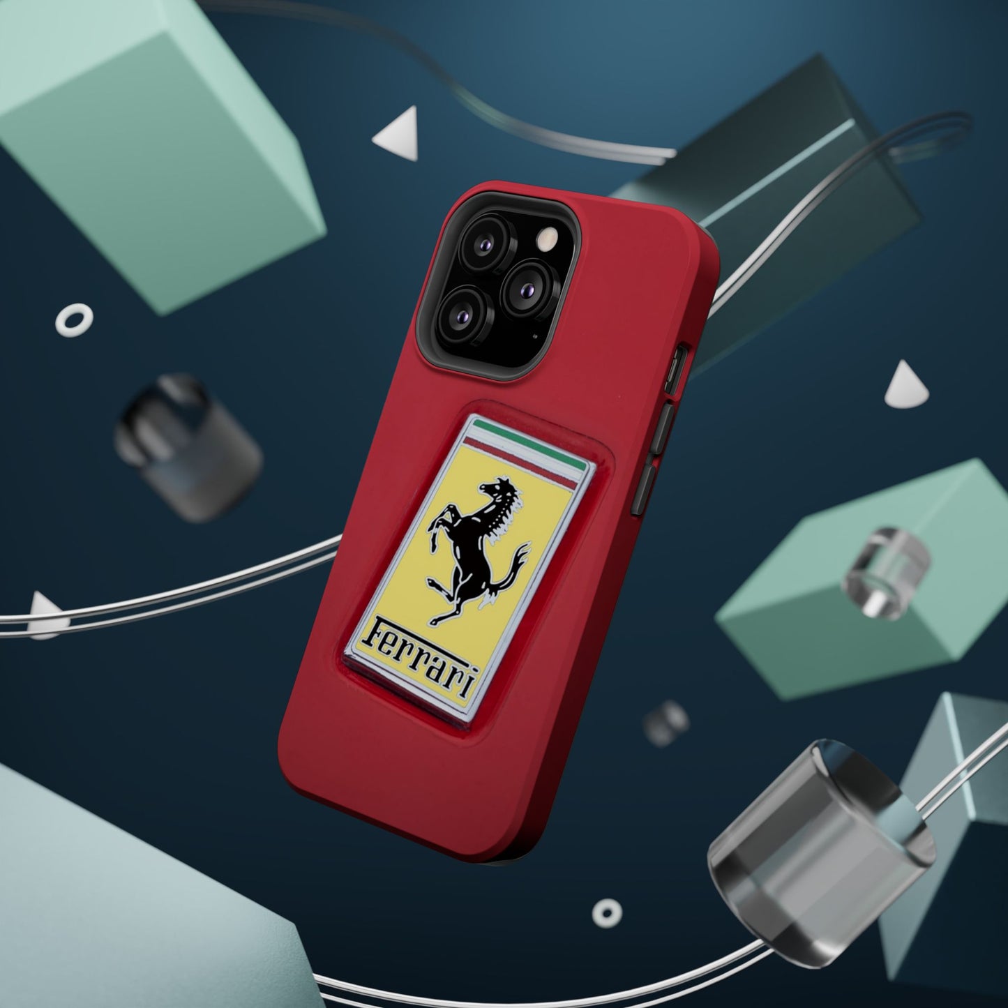 Magnetic iPhone Cases, Legendary Ferrari Badge Design, Tough Phone Case, Protective Cover, Custom Smartphone Shell, Unique Mobile Accessory