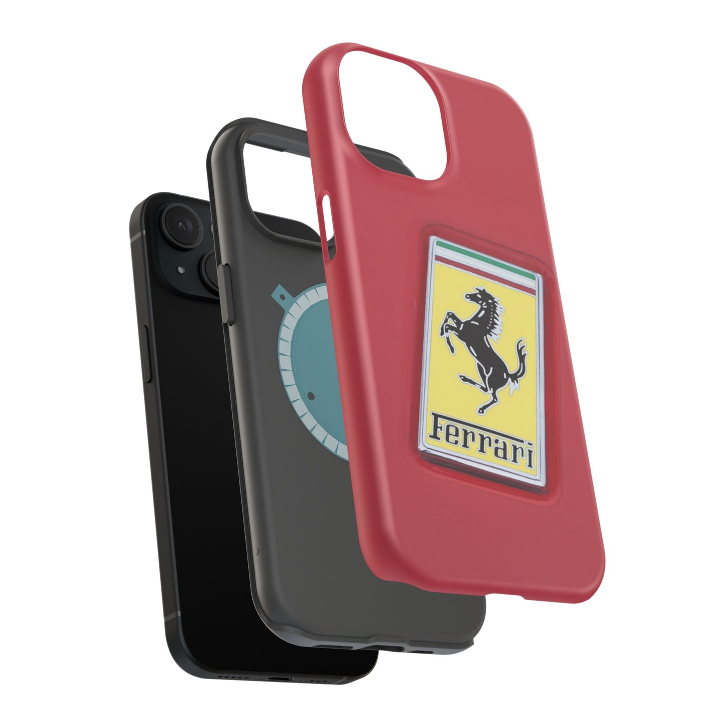 Magnetic iPhone Cases, Legendary Ferrari Badge Design, Tough Phone Case, Protective Cover, Custom Smartphone Shell, Unique Mobile Accessory