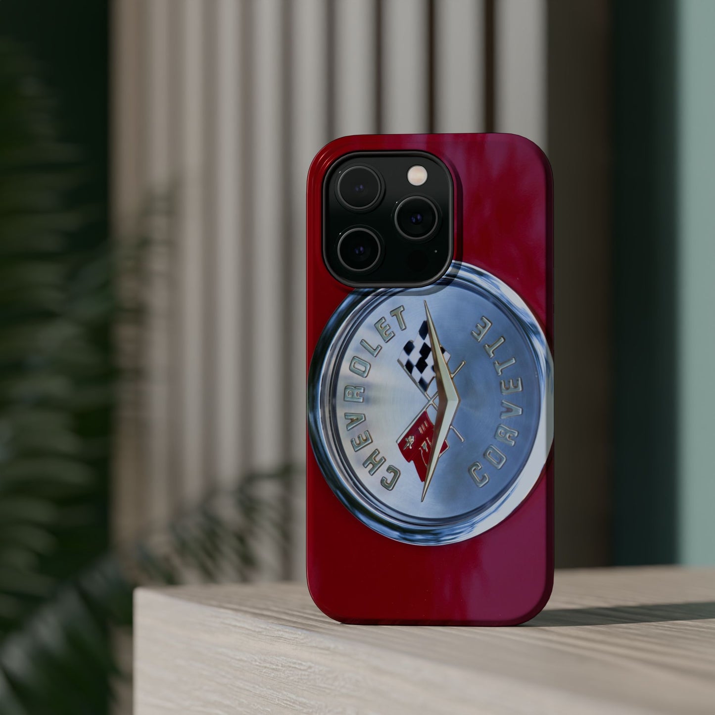 Car Enthusiast iPhone Case, Chevrolet Corvette Muscle Car Tough Case, Car Lover Accessories Gift, Custom Auto Logo Cover, Classic Vehicle