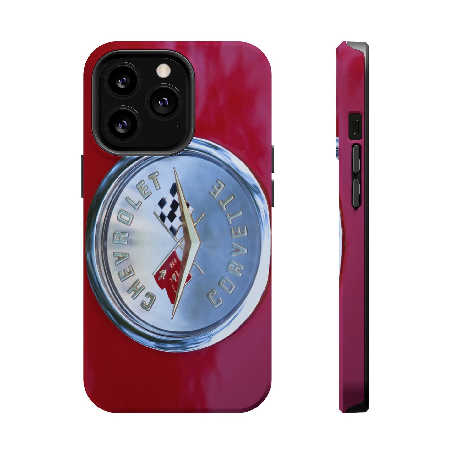 Car Enthusiast iPhone Case, Chevrolet Corvette Muscle Car Tough Case, Car Lover Accessories Gift, Custom Auto Logo Cover, Classic Vehicle