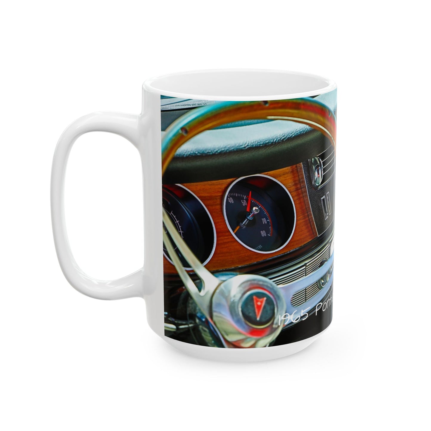 Vintage Muscle Car Ceramic Mug, 1965 Pontiac LeMans GTO Classic Car, Gift for Car Enthusiasts, Coffee Cup, Tea Mug, Gift for Him, Father's