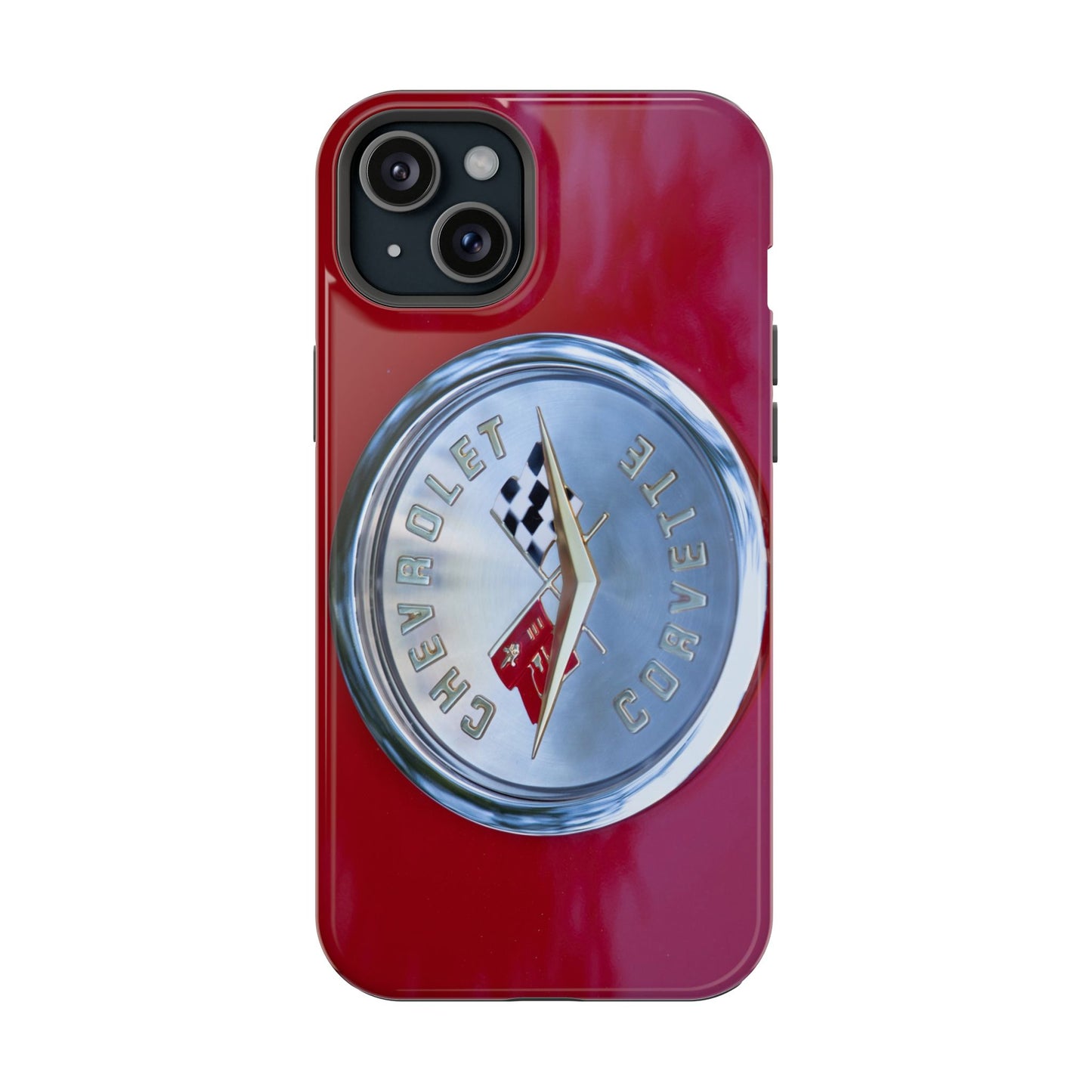 Car Enthusiast iPhone Case, Chevrolet Corvette Muscle Car Tough Case, Car Lover Accessories Gift, Custom Auto Logo Cover, Classic Vehicle