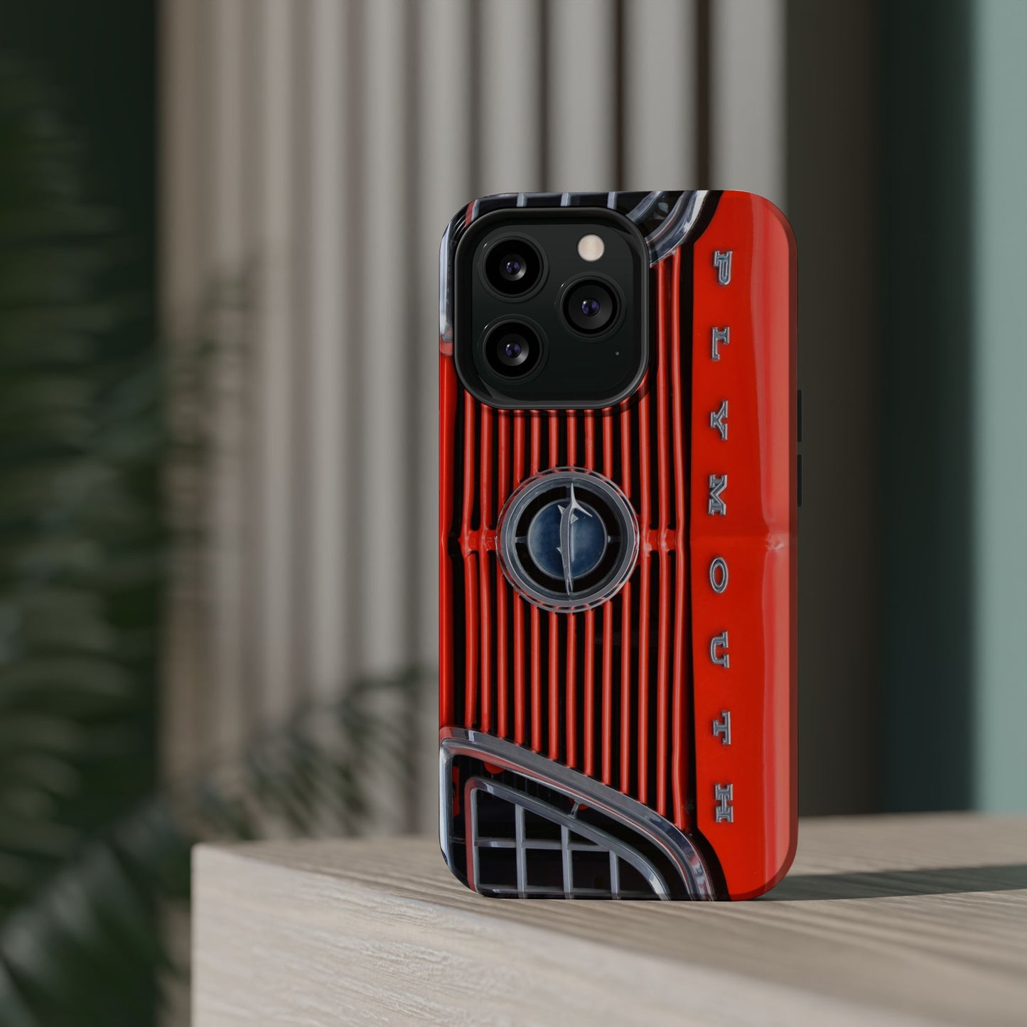 Car Enthusiast Phone Case, Muscle Car Lover Gift, Automotive Grill Design, Auto Fan Accessory, Vehicle Logo Cover, Retro Classic Car