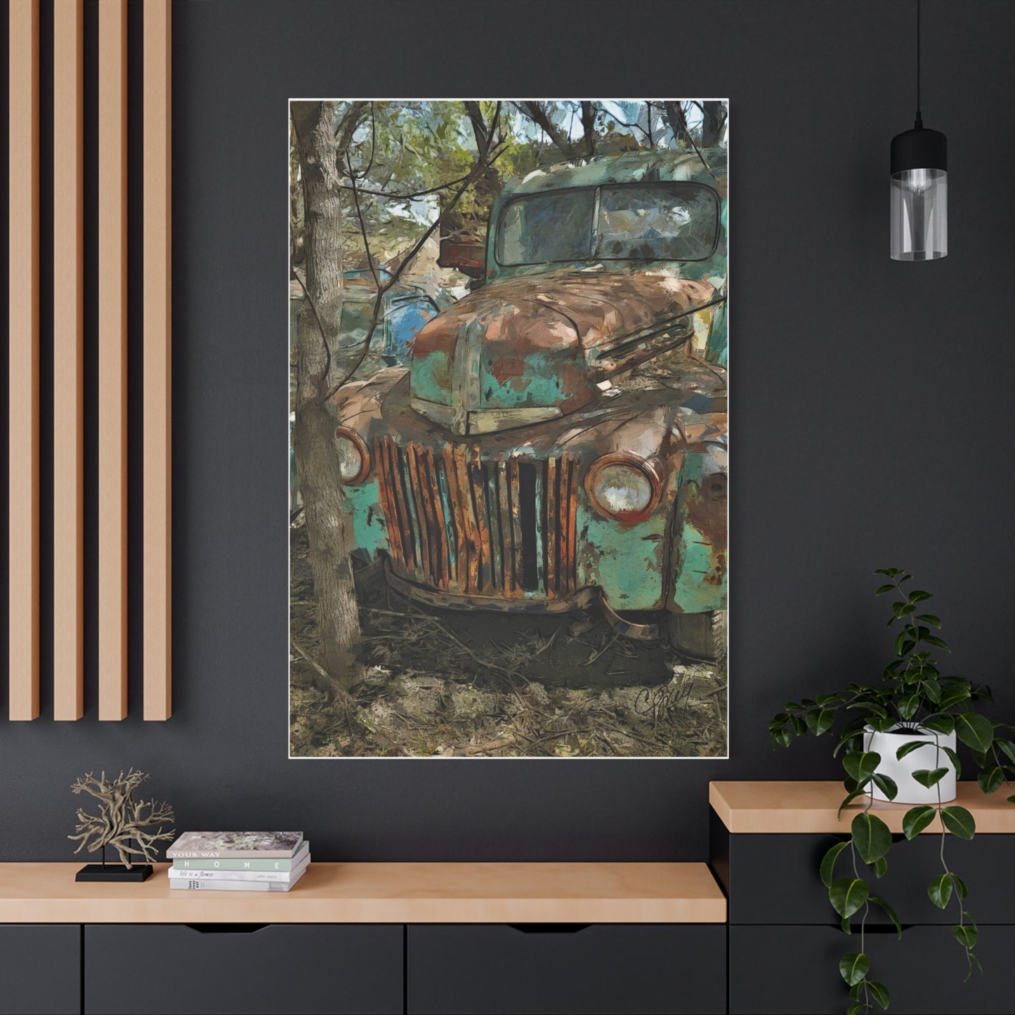 Canvas Wall Art - Abandoned Classic Ford Truck Found on a Minnesota Farm