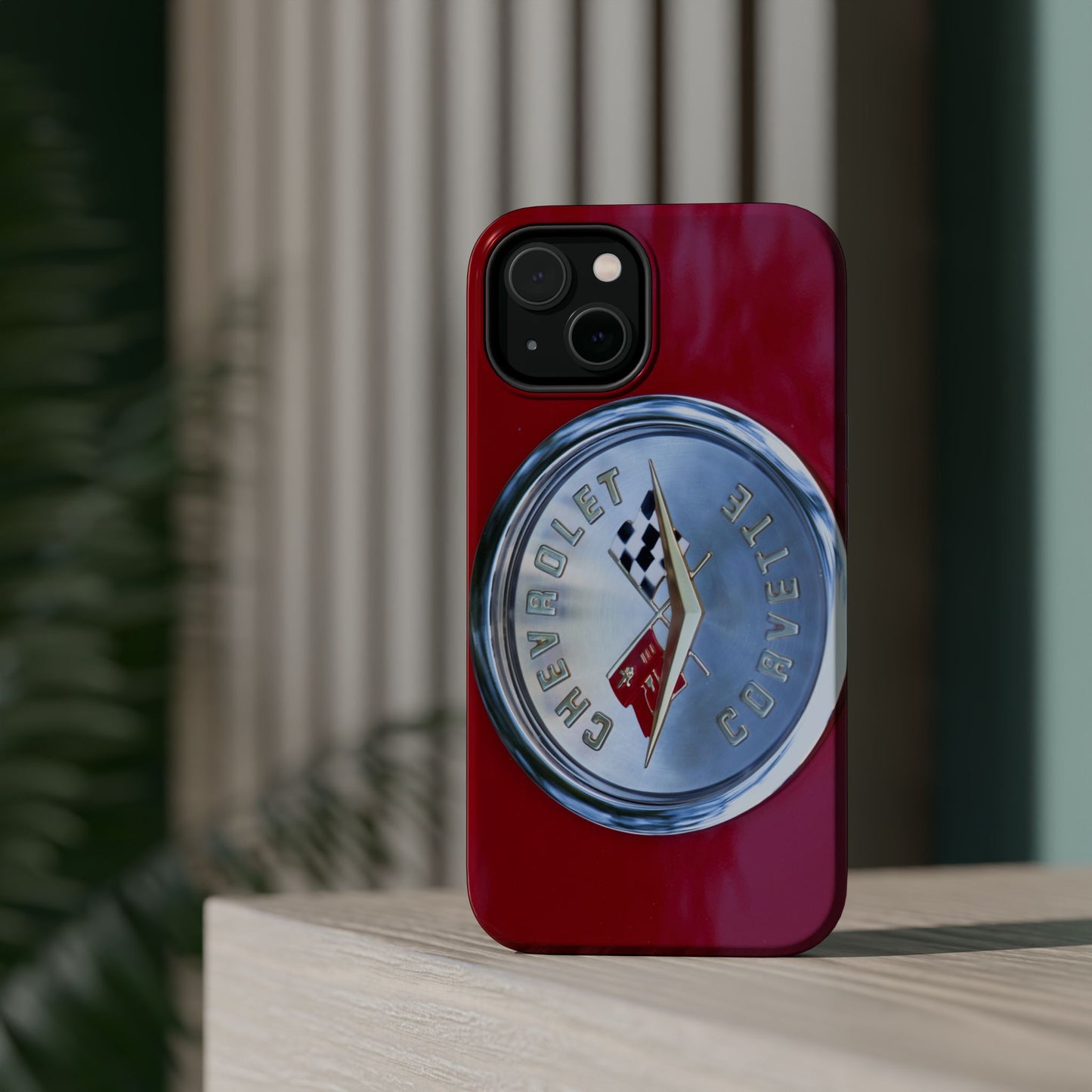 Car Enthusiast iPhone Case, Chevrolet Corvette Muscle Car Tough Case, Car Lover Accessories Gift, Custom Auto Logo Cover, Classic Vehicle