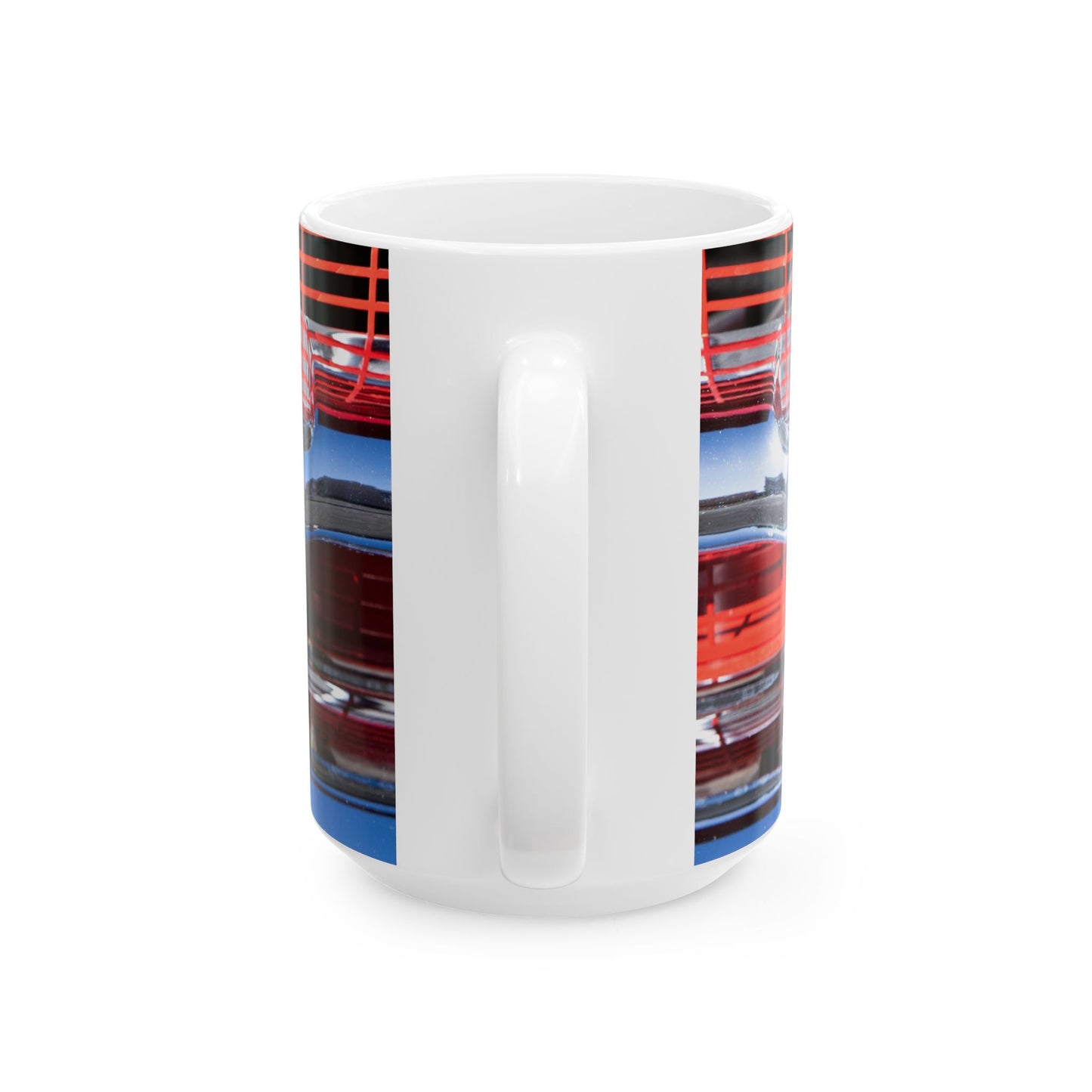 Chevrolet Classic Muscle Car Grill Badge Ornament on 11 or 15oz Ceramic Mugs Perfect for Your Favorite Gearhead Car Guy!