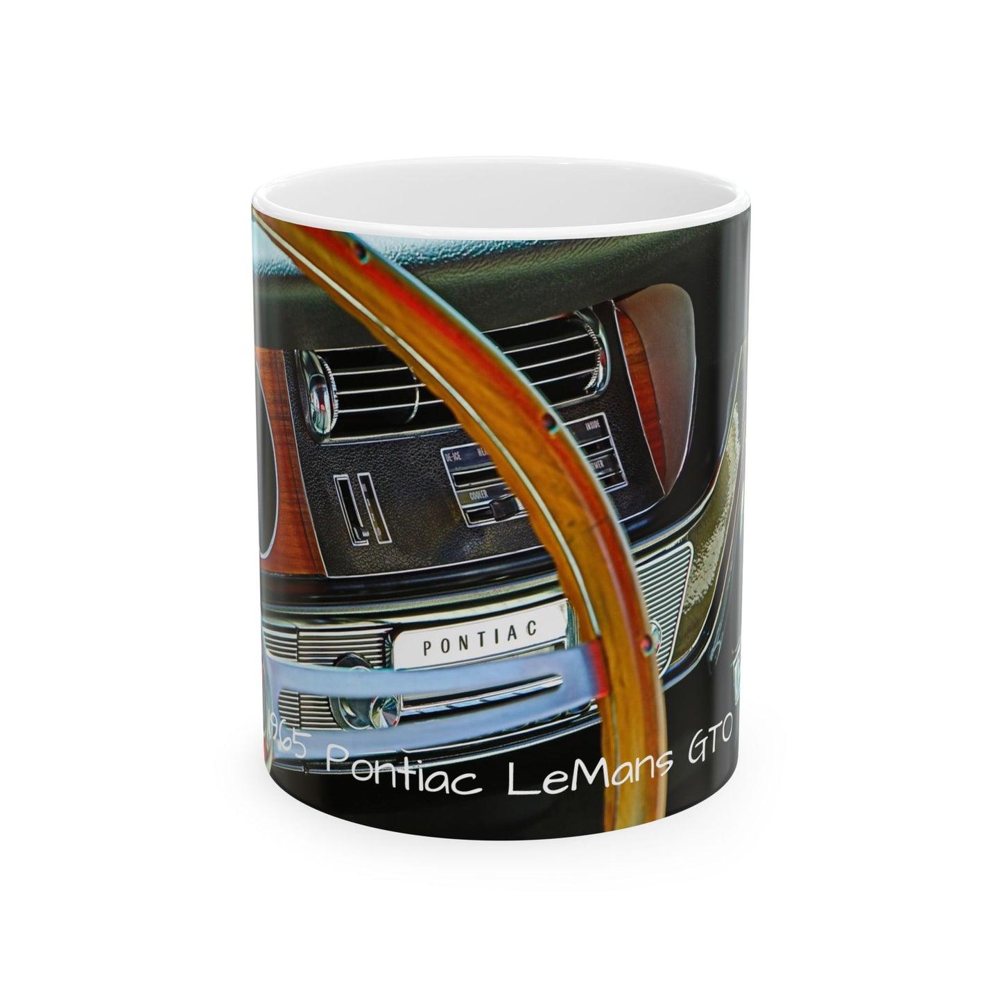 Vintage Muscle Car Ceramic Mug, 1965 Pontiac LeMans GTO Classic Car, Gift for Car Enthusiasts, Coffee Cup, Tea Mug, Gift for Him, Father's