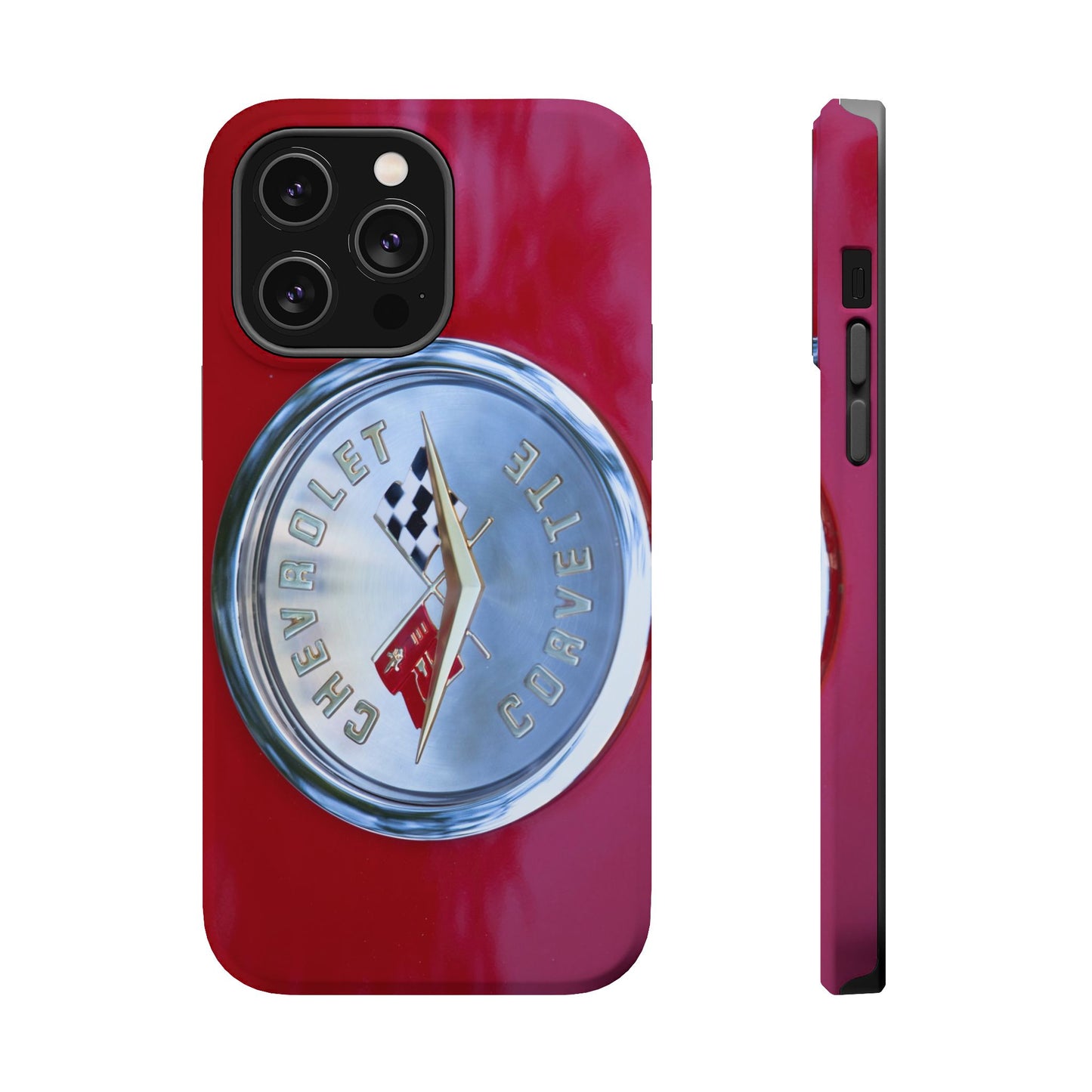 Car Enthusiast iPhone Case, Chevrolet Corvette Muscle Car Tough Case, Car Lover Accessories Gift, Custom Auto Logo Cover, Classic Vehicle