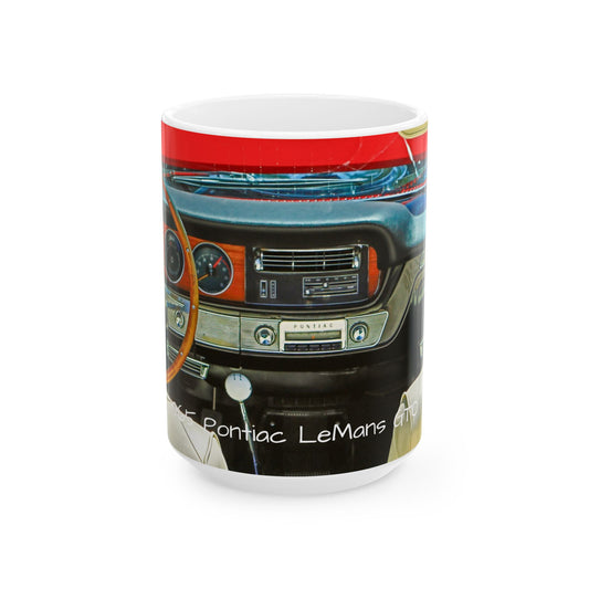Muscle Car Ceramic Mug, 1965 Pontiac LeMans GTO, Coffee Cup, Gift for Car Enthusiast, Hot Rod Lover, Vintage Vehicle Collector, Father's Day